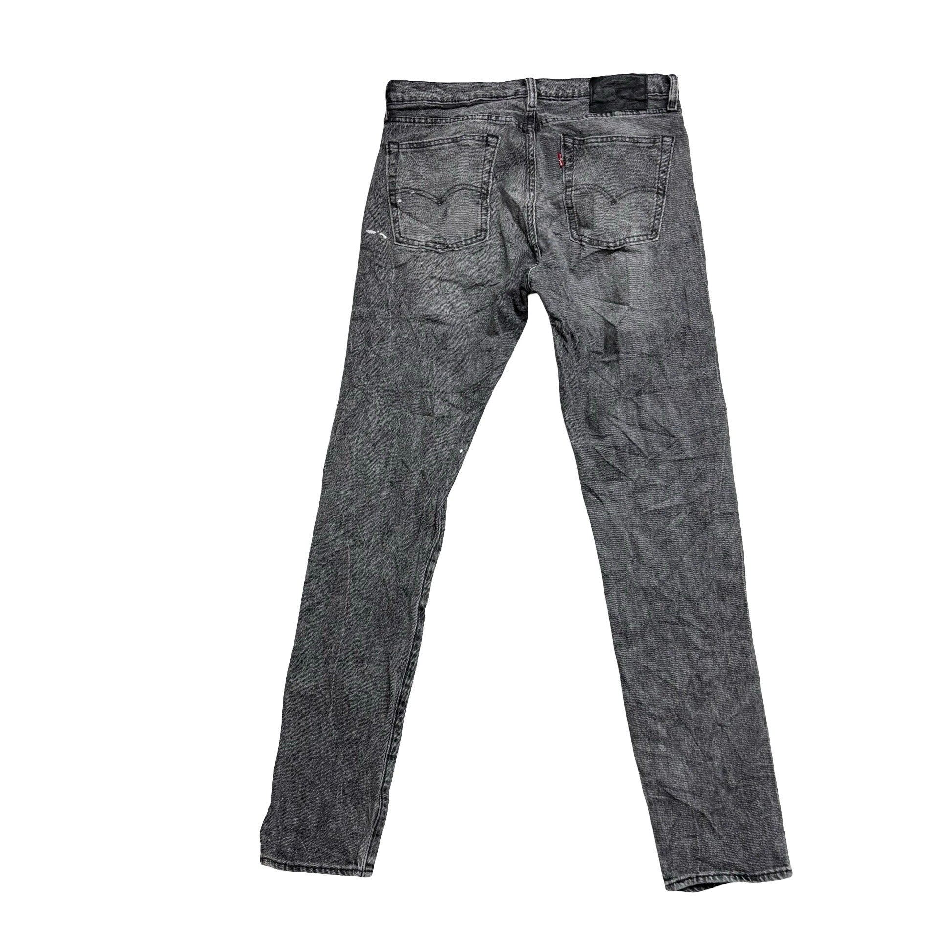 Levis 510 Jeans W32 L34 Mens Grey Skinny Fit Stretch Premium Denim (F)