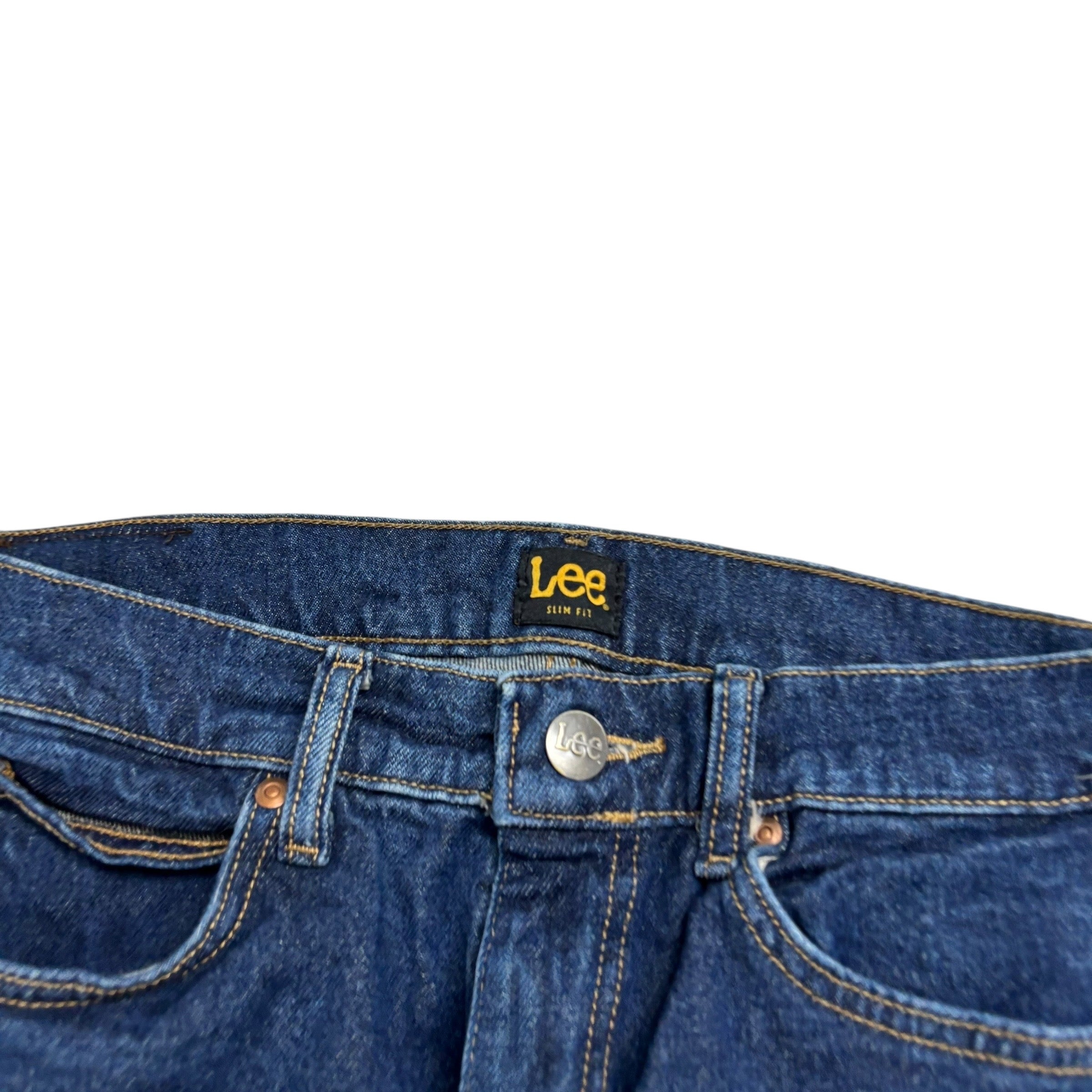 Lee Jeans W30 L30 Mens Dark Blue Slim Fit Stretch Denim (E)