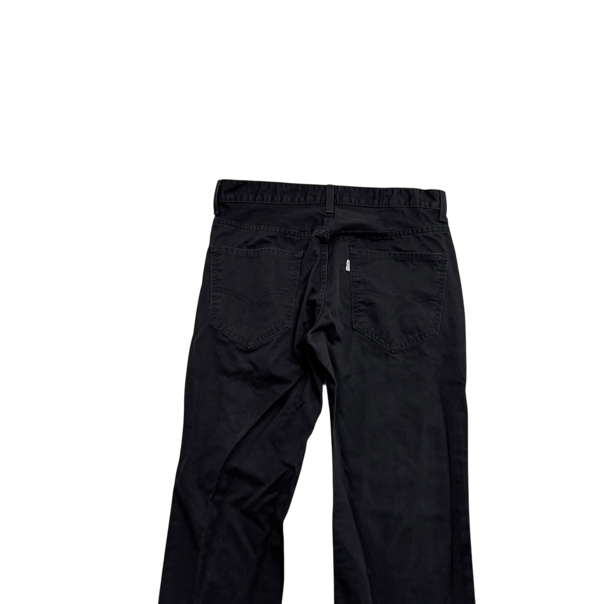 Levis Trousers W31 L32 Mens Black Regular Tapered Fit Pants (E)