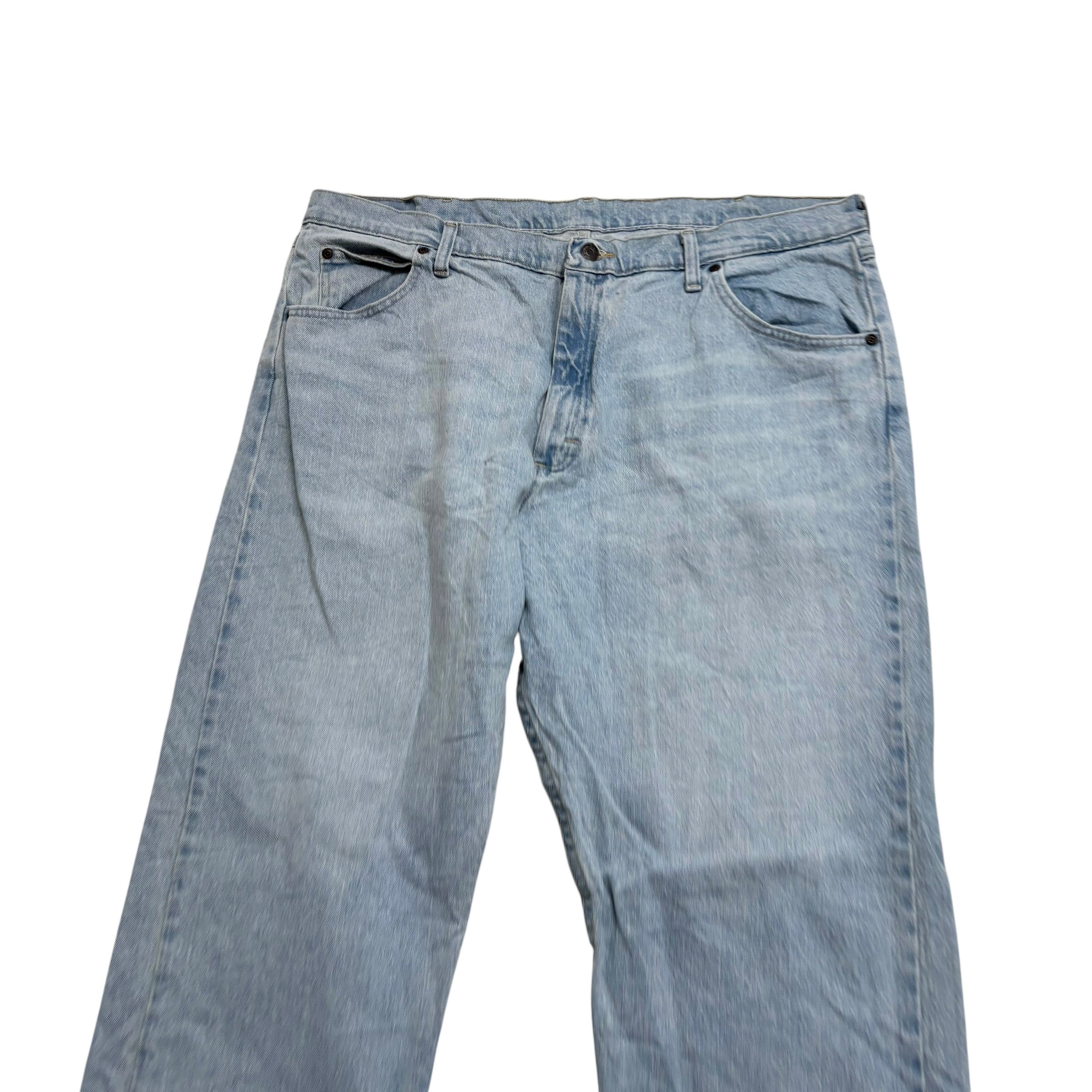 Wrangler Jeans W40 L30 Mens Light Blue Relaxed Straight Fit Stretch Denim