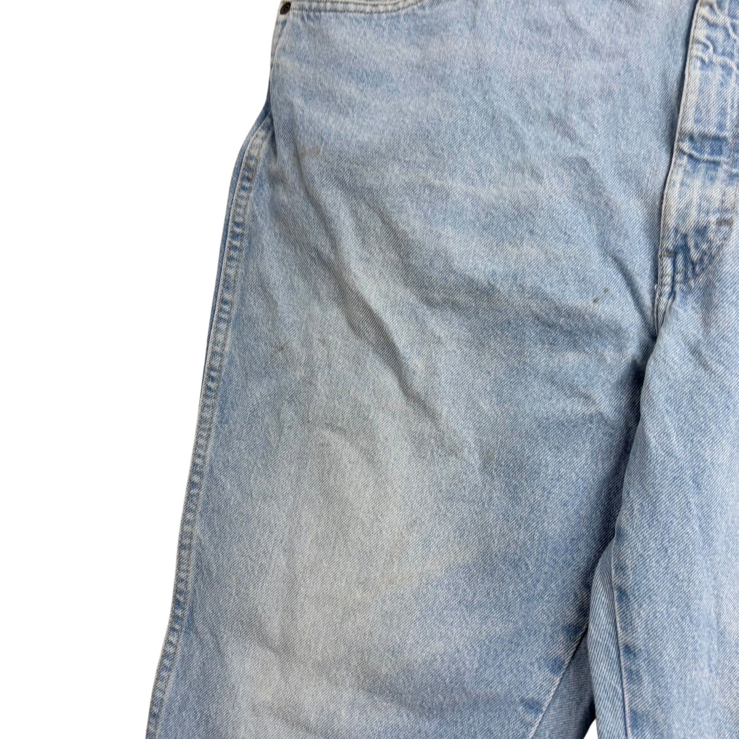 Dickies Jeans W42 L27 Mens Light Blue Relaxed Straight Fit Vintage Denim (F)