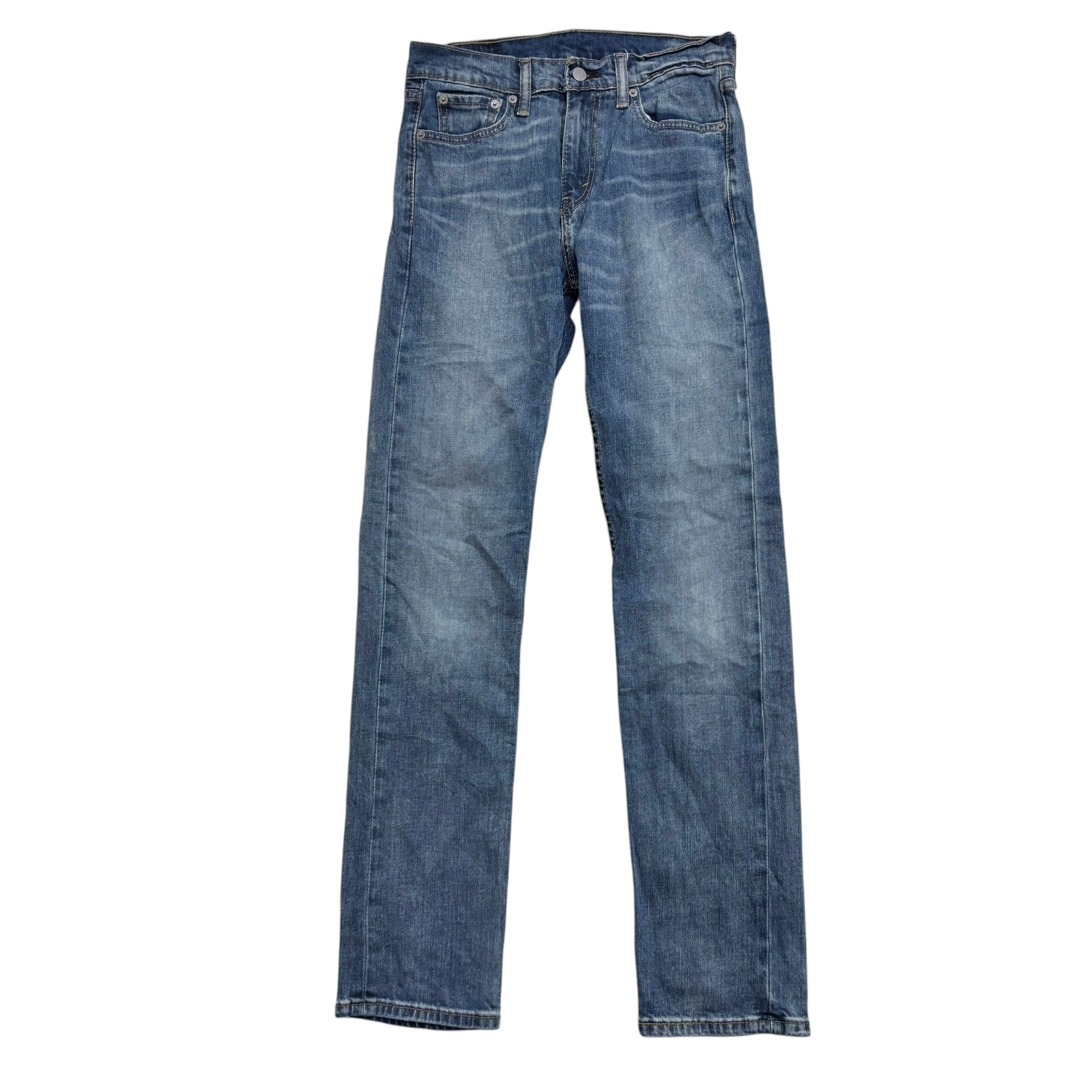 Levis 513 Jeans W28 L32 Mens Mid Blue Slim Straight Fit Stretch Denim (E)