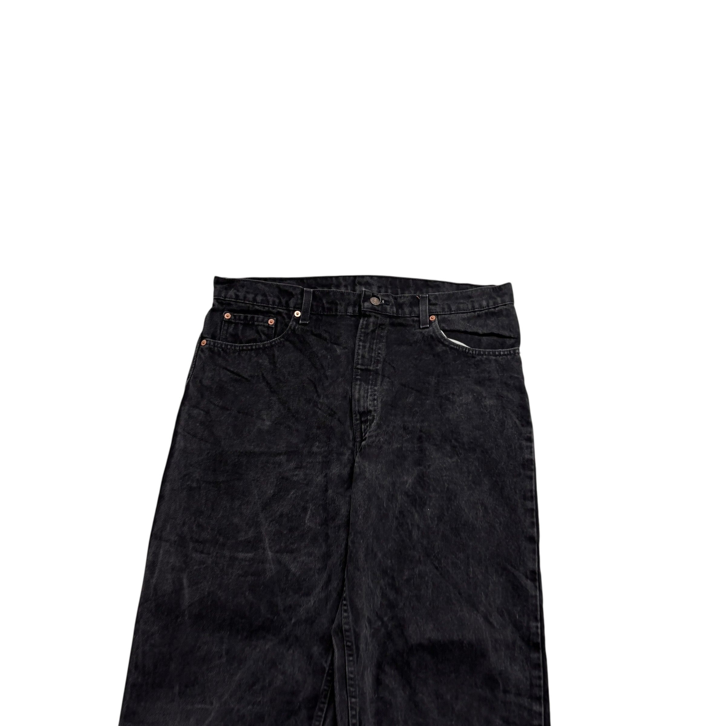 Levis Jeans W38 L30 Mens Black Relaxed Tapered Vintage Denim
