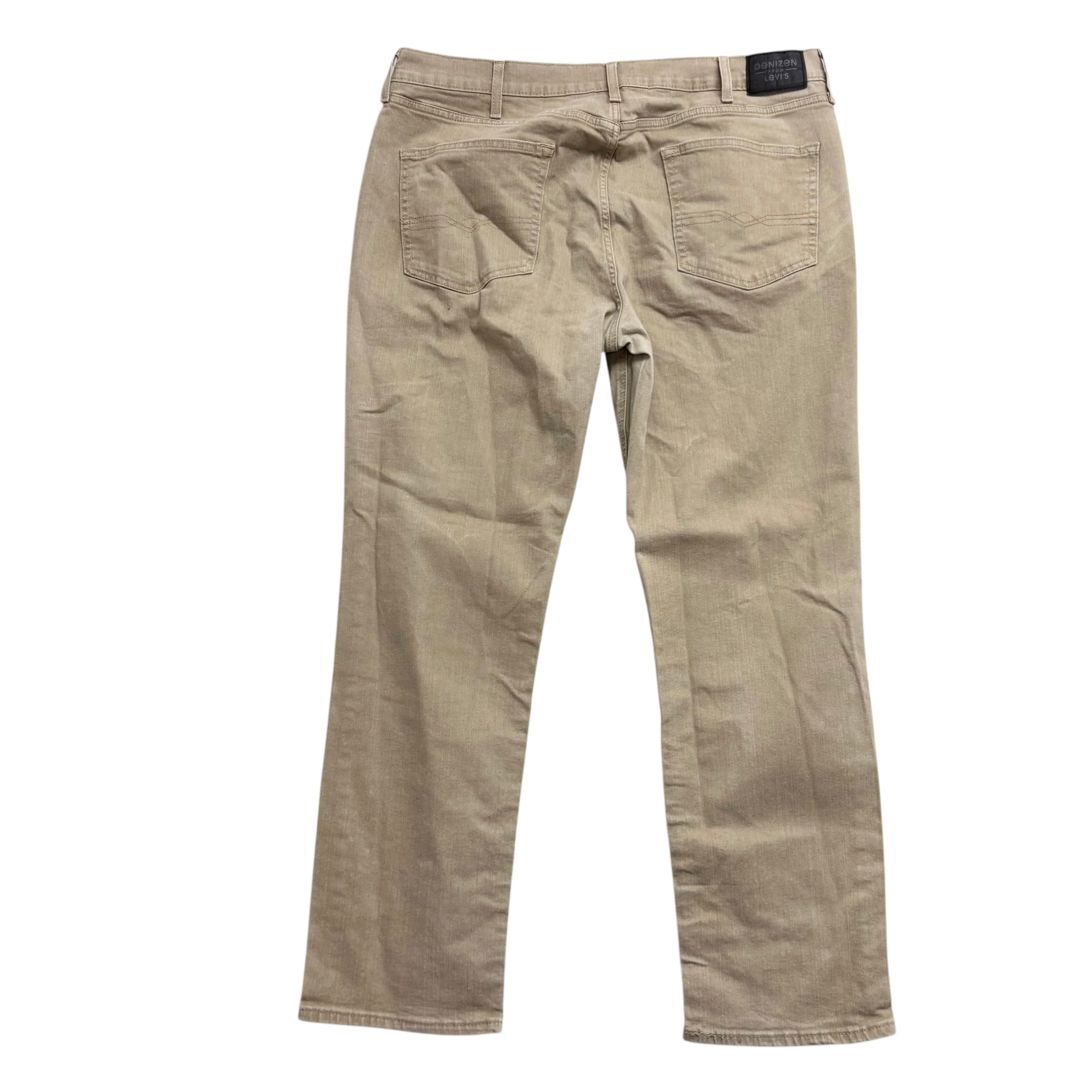 Levis Denizen Jeans W38 L32 Mens Beige Athletic Straight Fit Stretch Denim