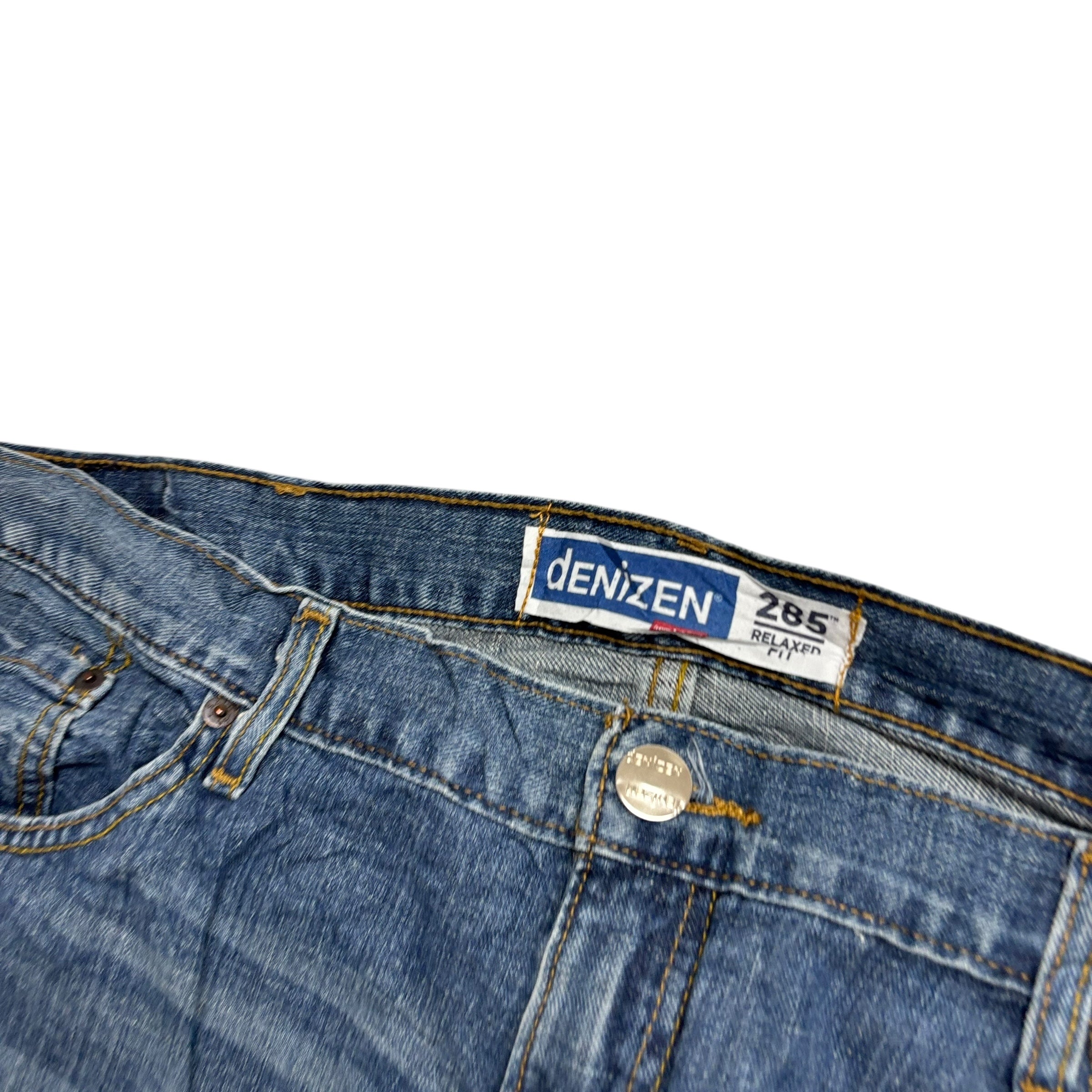 Levis Denizen Jeans W42 L32 Mens Mid Blue Baggy Relaxed Vintage Denim (E)