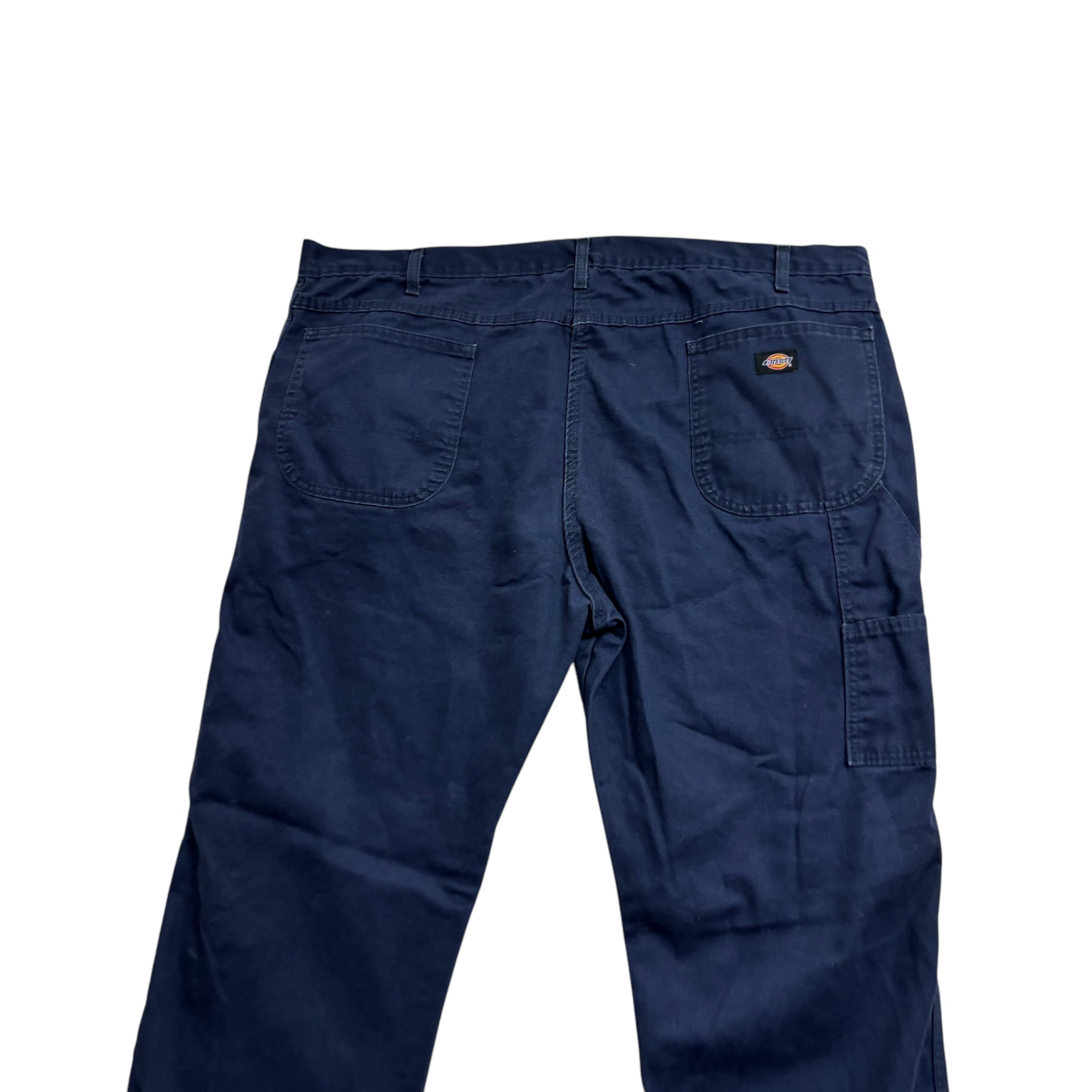 Dickies Carpenter Pants W44 L32 Mens Navy Blue Relaxed Straight Fit Trousers (E)