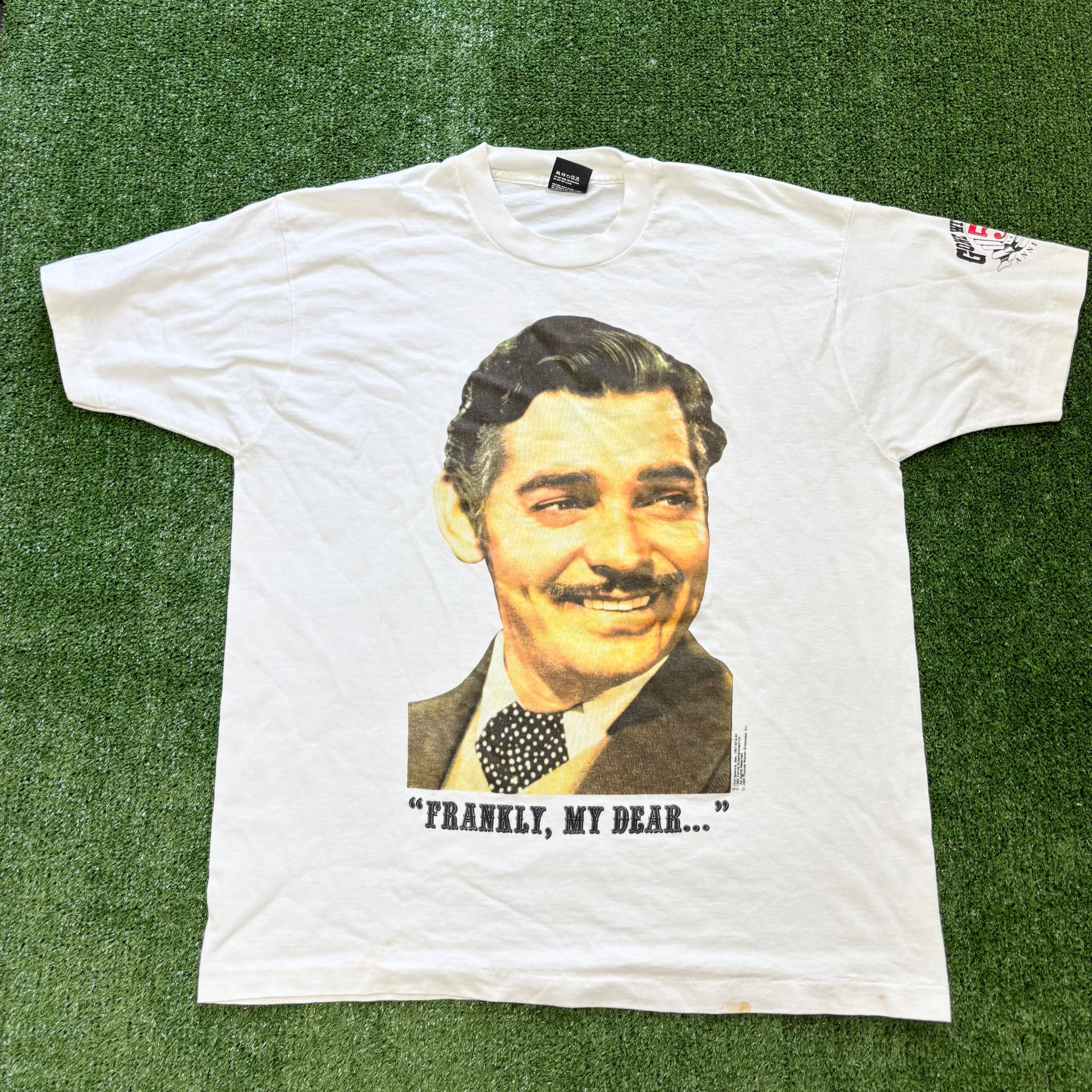 Vintage T Shirt Mens Large White Single Stitch Gone With The Wind Film 80s