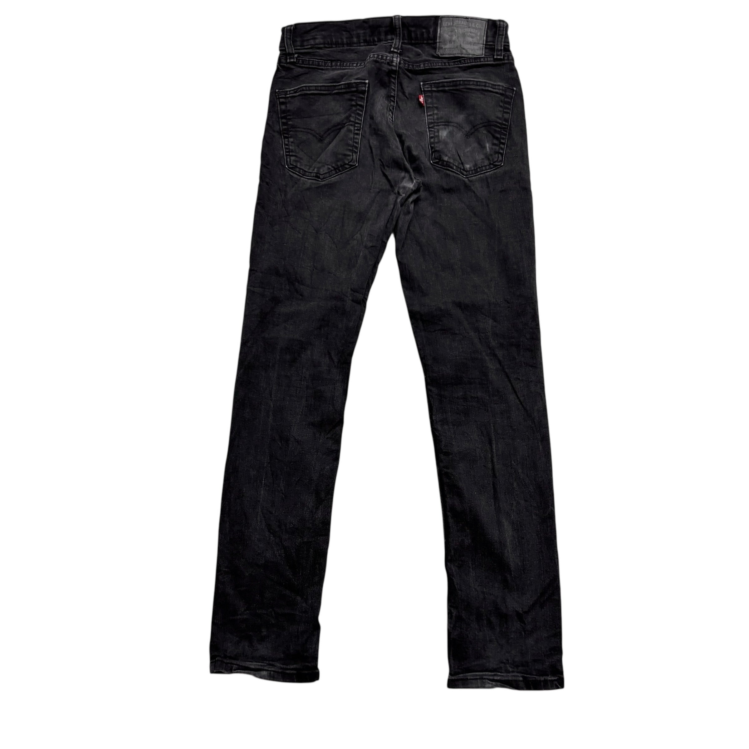 Levis 511 Jeans W31 L32 Mens Black Slim Fit Stretch Denim
