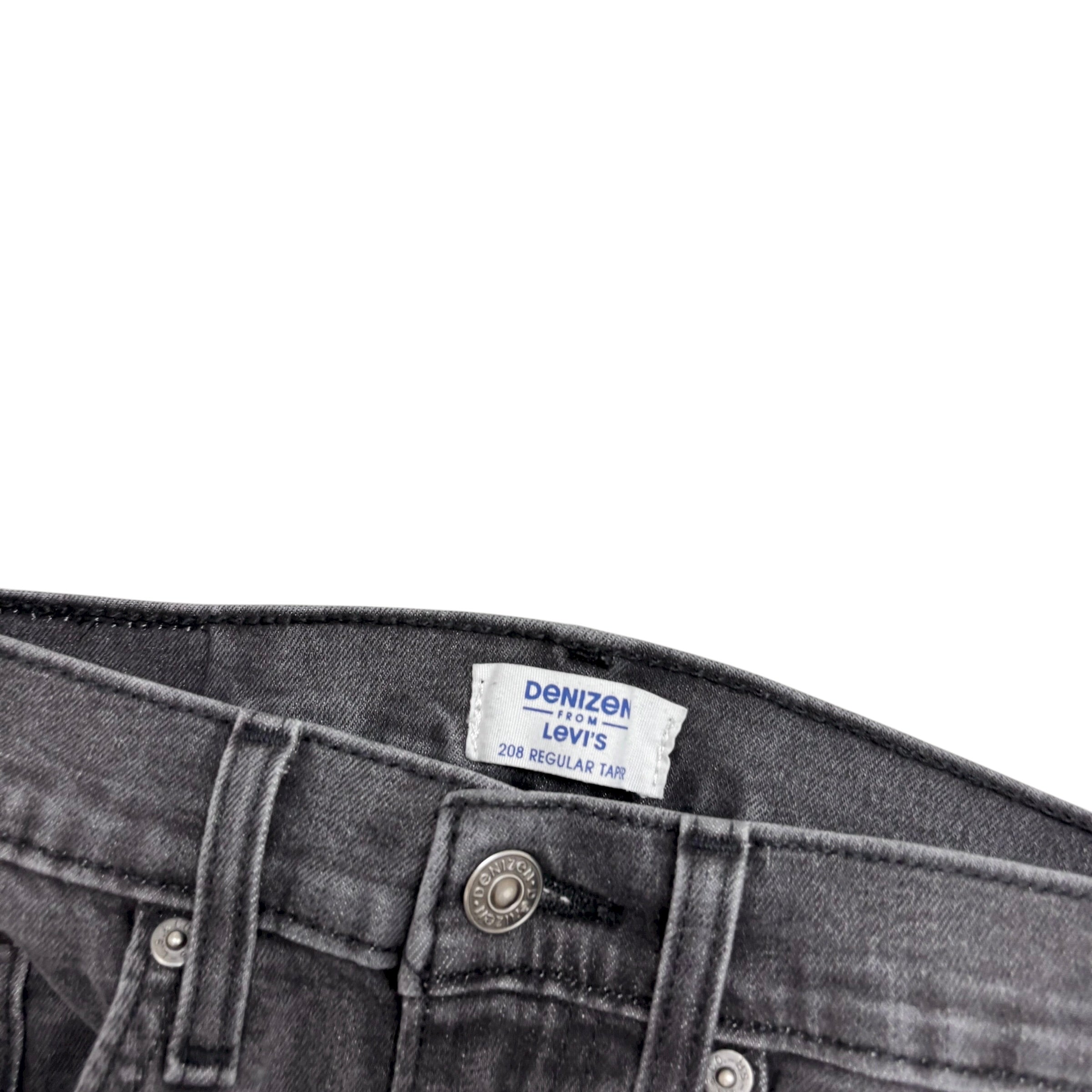 Levis Denizen Jeans W27 L28 Mens Grey Regular Tapered Fit Stretch (E)