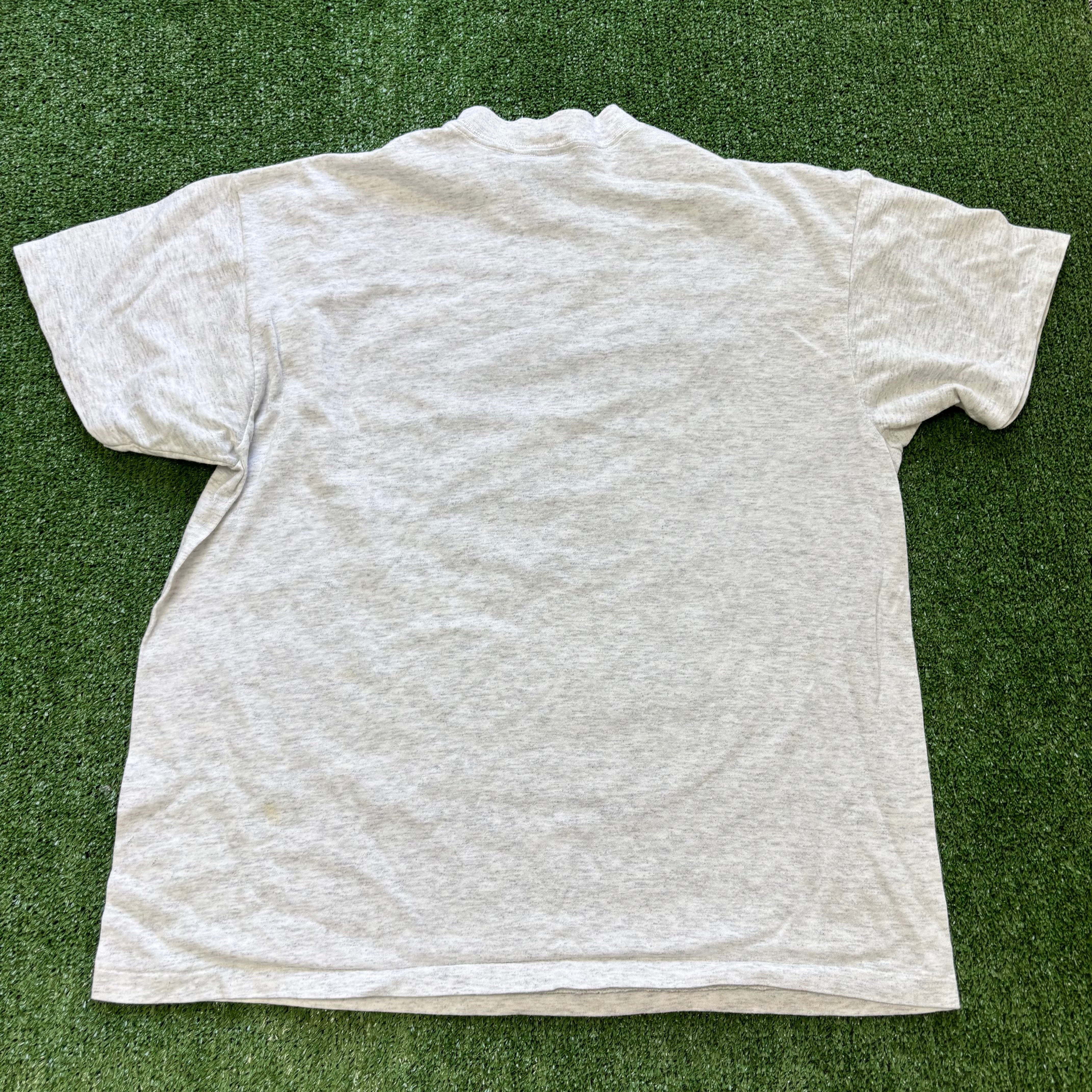 Vintage T Shirt Womens XL Grey Single Stitch Graphic Print 90s USA (E)