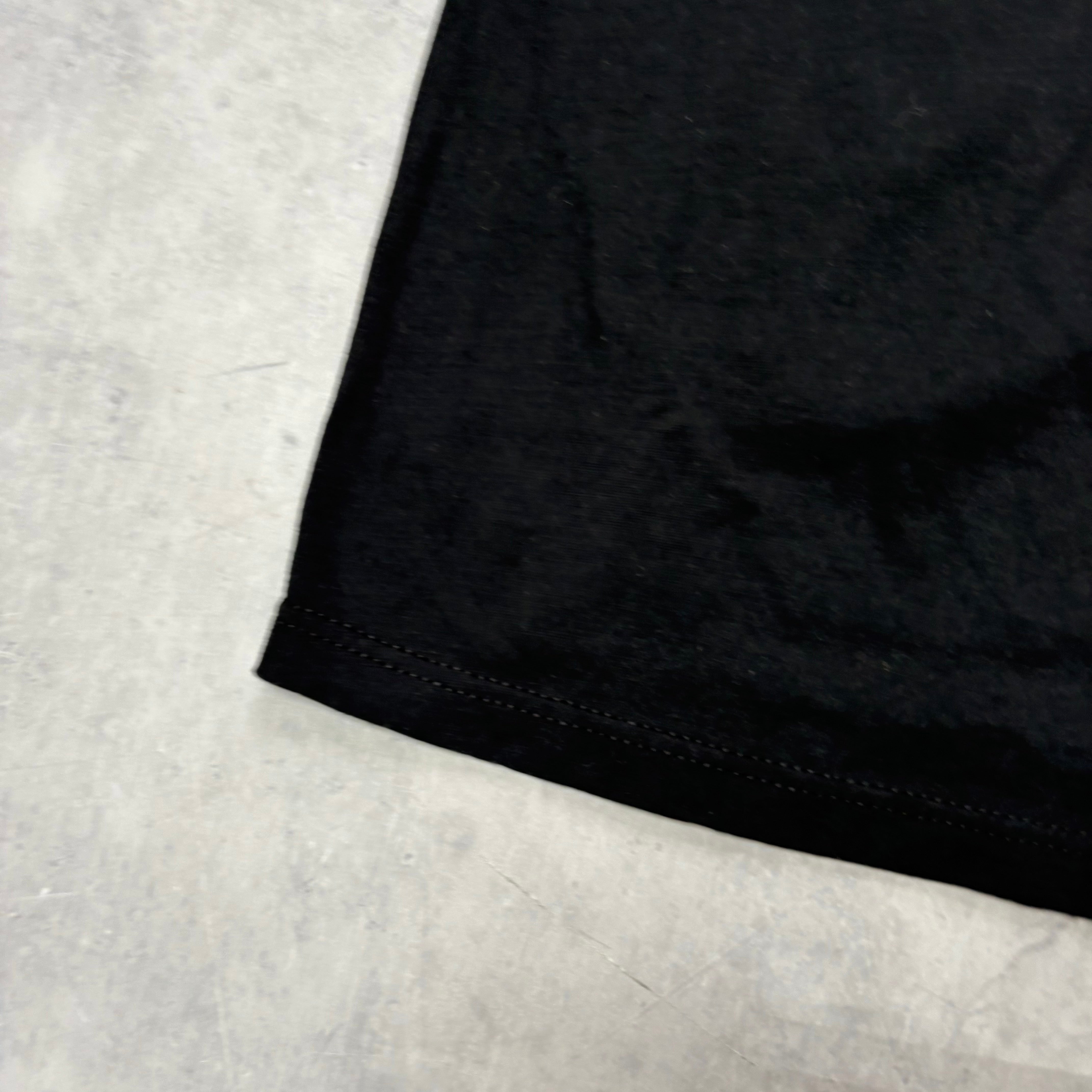 Vintage T Shirt Mens Medium Black Single Stitch Graphic Print 80s Military (E)