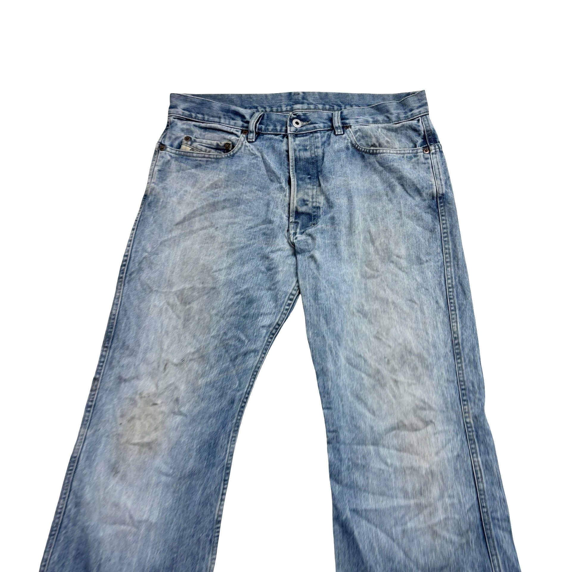 Diesel Ravix Jeans W34 L30 Mens Light Blue Regular Bootcut Fit Denim (F)