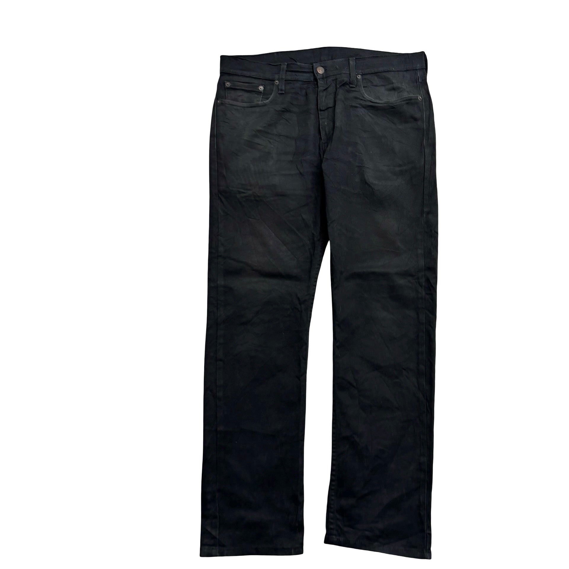 Levis 513 Jeans W34 L30 Mens Black Slim Straight Fit Stretch Denim