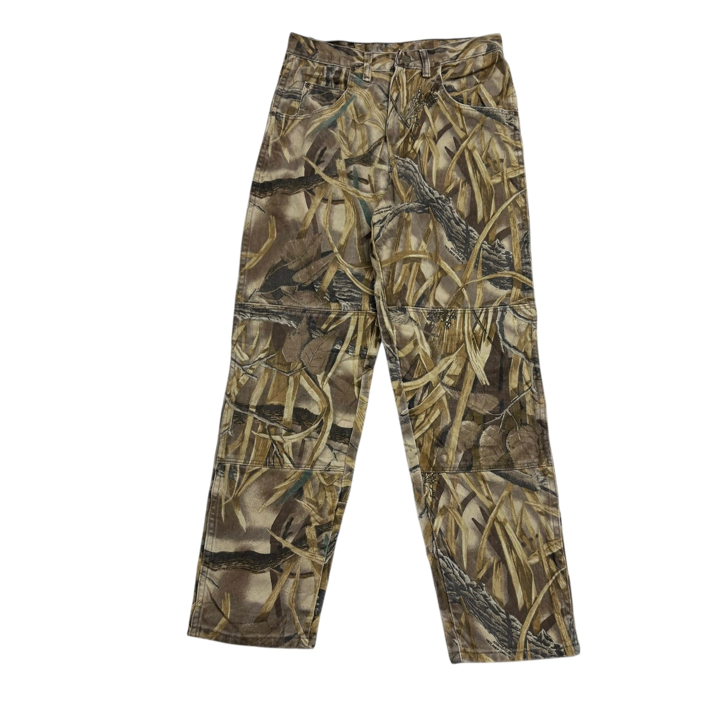 Wrangler Camouflage Jeans W29 L30 Mens Double Knee Realtree Vintage Relaxed (E)