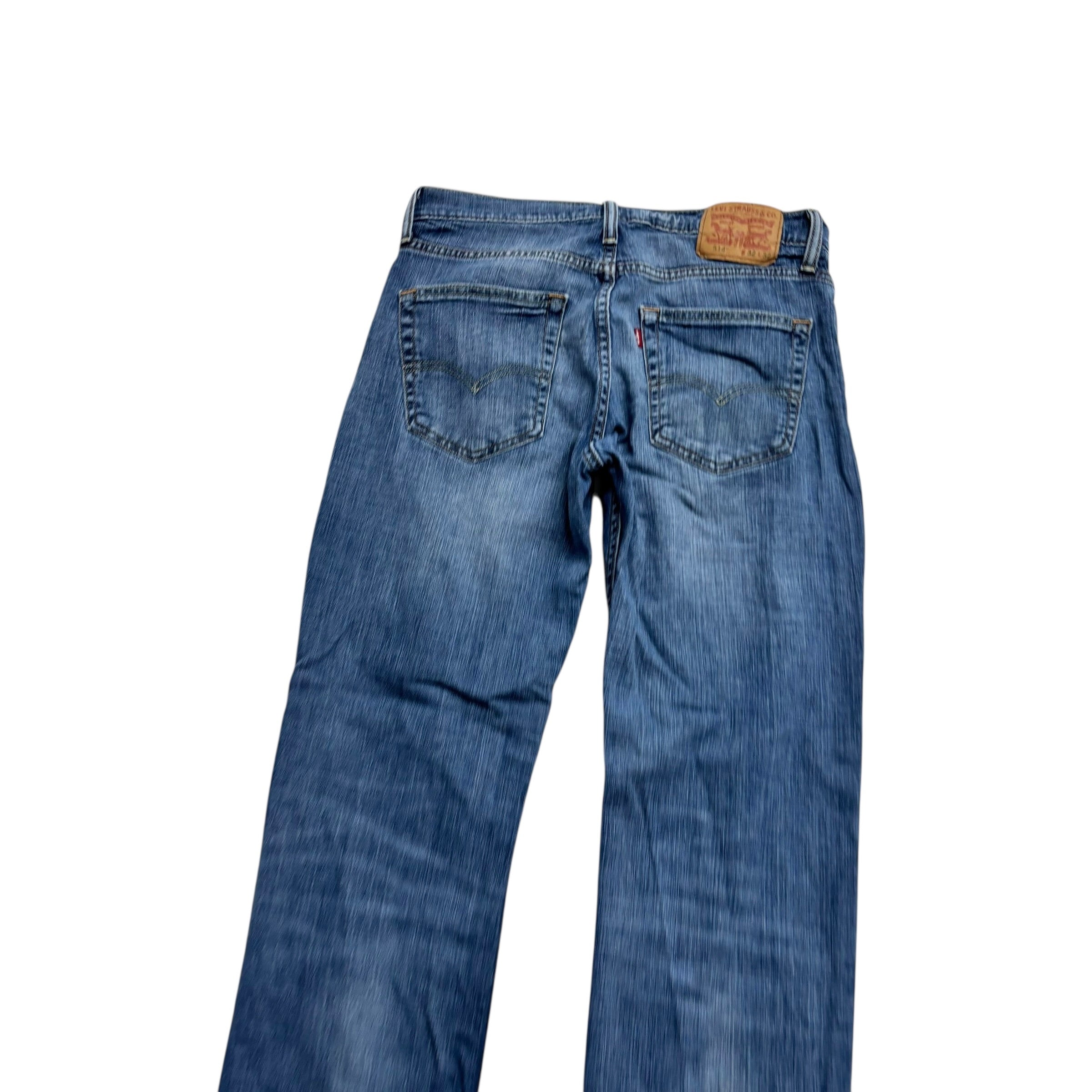 Levis 514 Jeans W32 L32 Mens Mid Blue Regular Straight Fit Stretch Denim