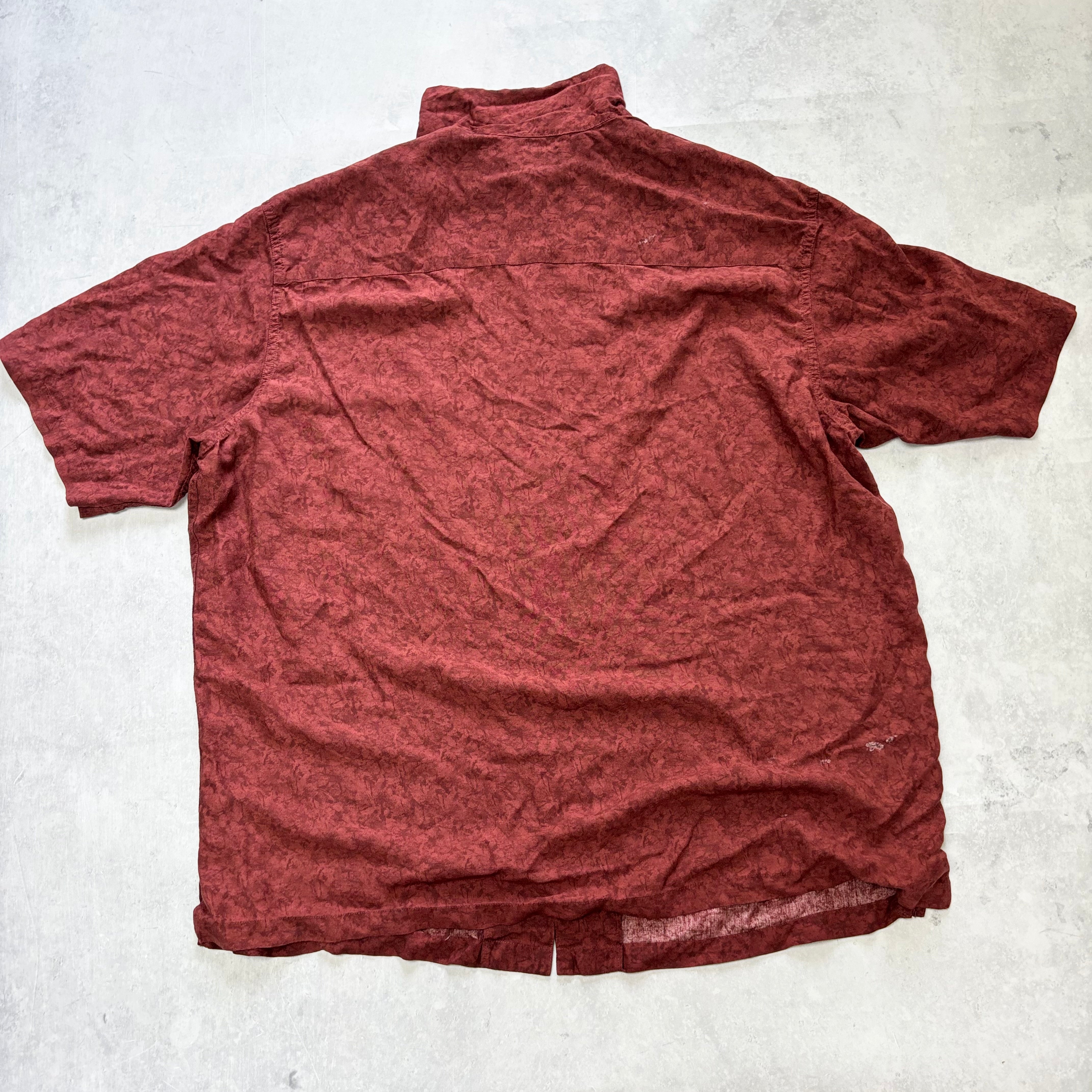 Hawaiian Shirt Mens XL Red Floral Aloha Short Sleeve Rayon (F)