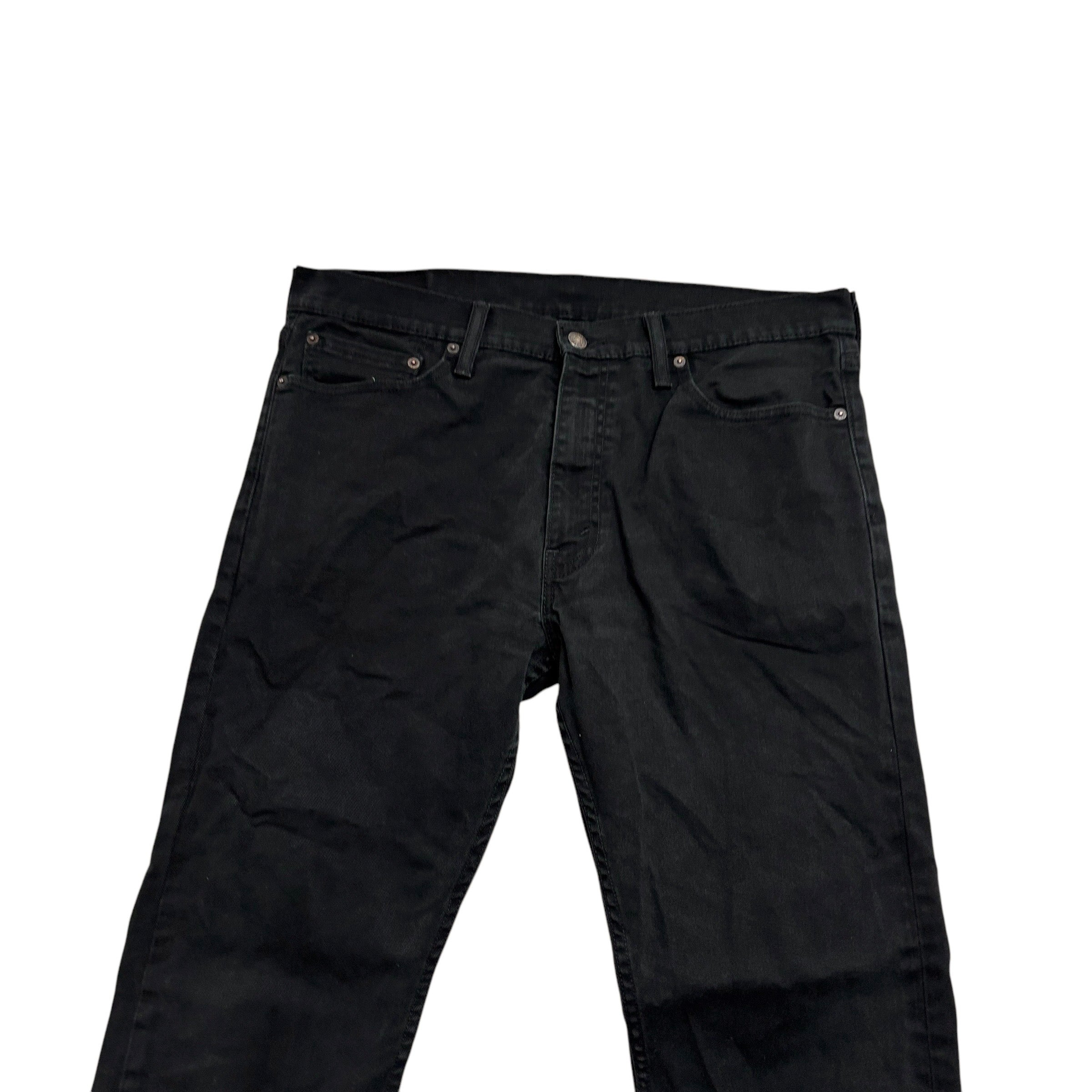 Levis 513 Jeans W36 L30 Mens Black Slim Straight Fit Stretch Denim (E)