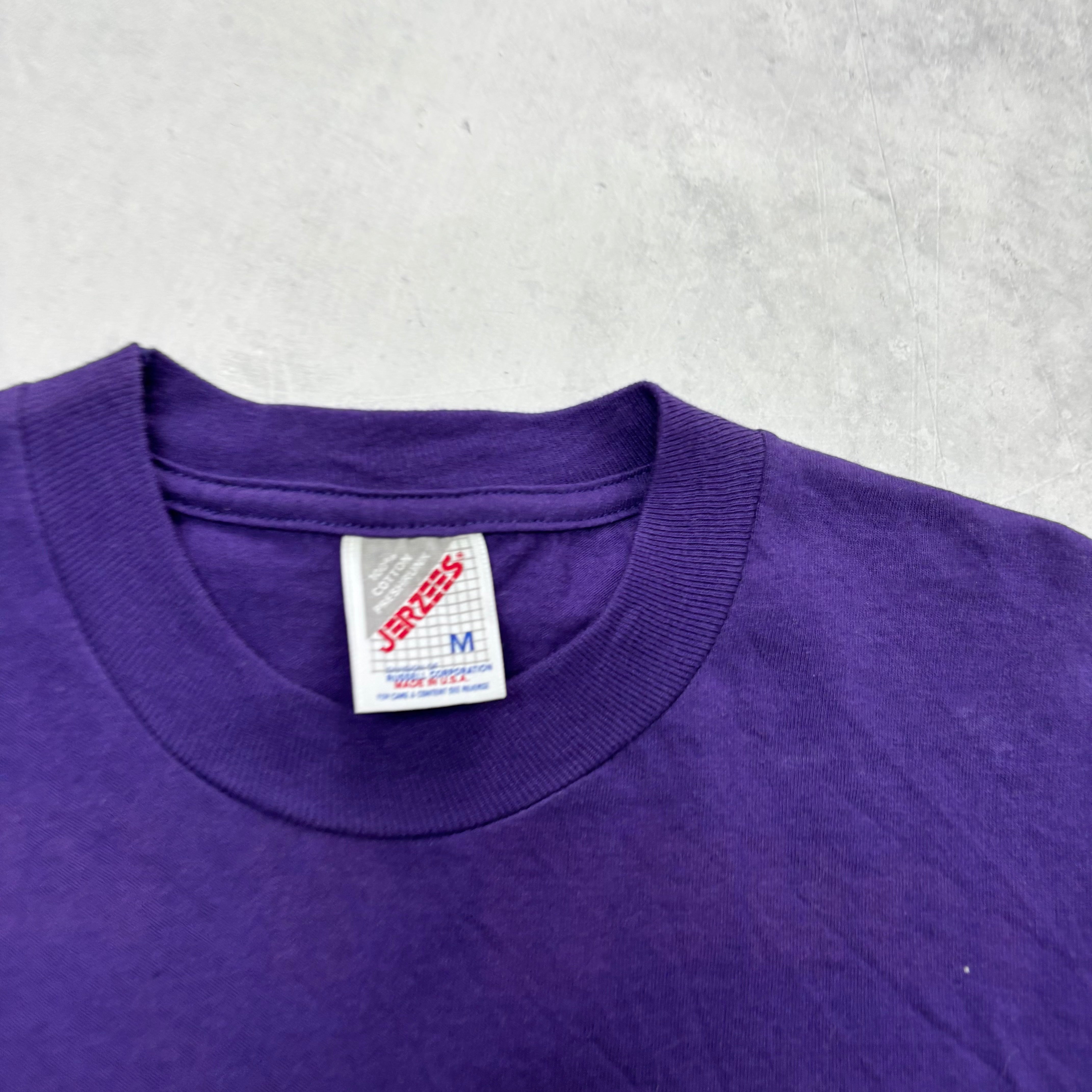 Vintage T Shirt Mens Medium Purple Graphic Print 90s Dance (E)