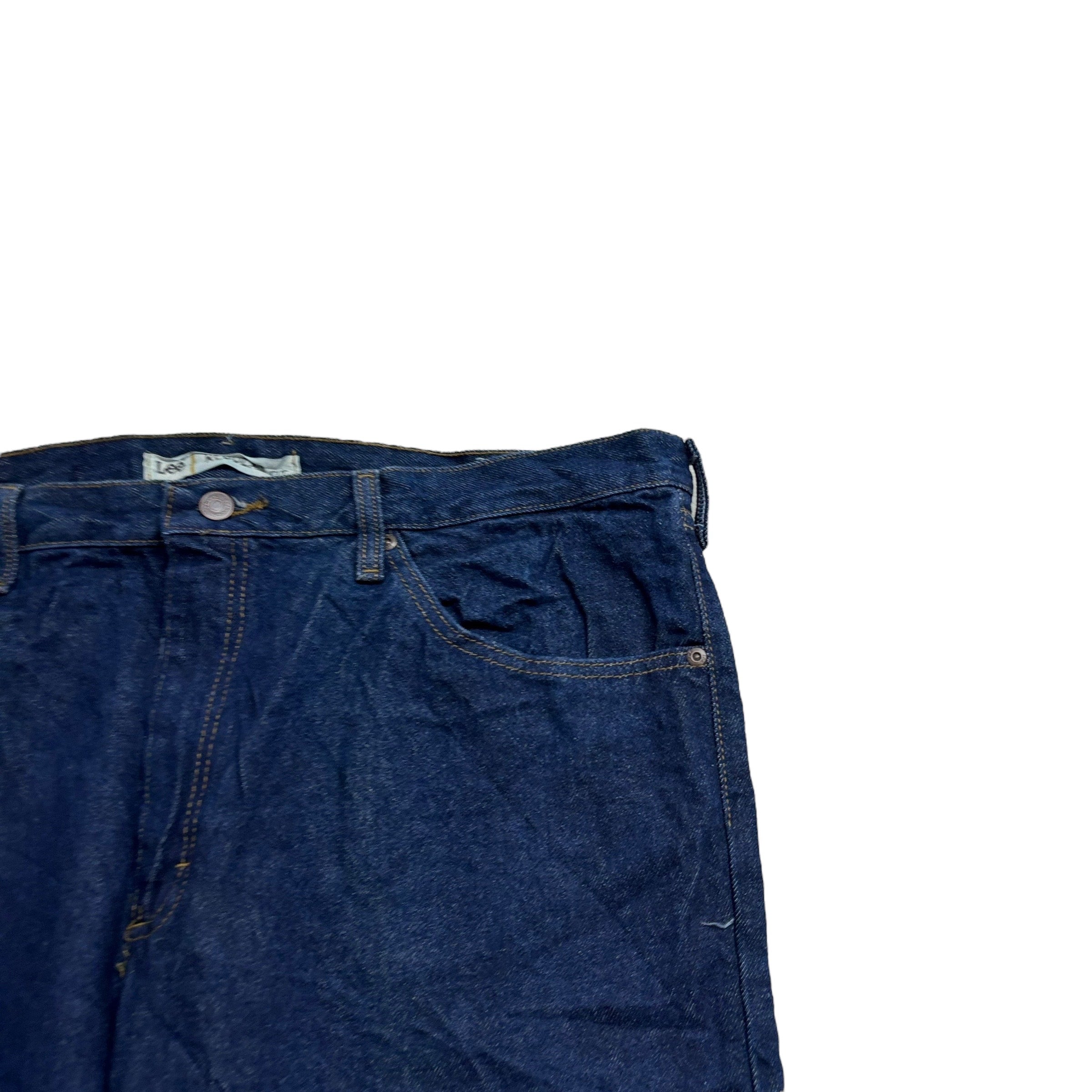 Lee Jeans W42 L29 Mens Dark Blue Regular Straight Fit Vintage Denim (E)