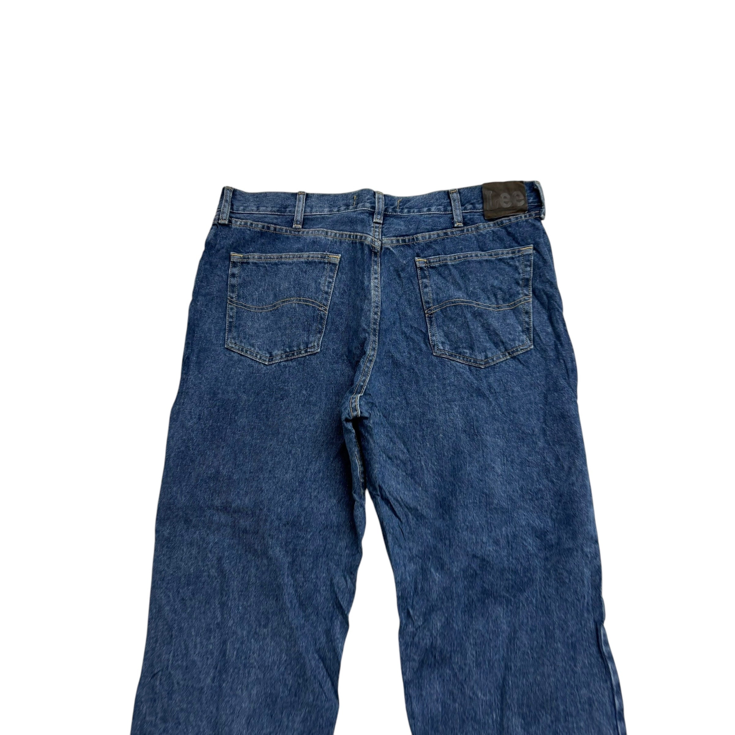 Lee Jeans W40 L30 Mens Mid Blue Baggy Relaxed Straight Fit Denim (E)