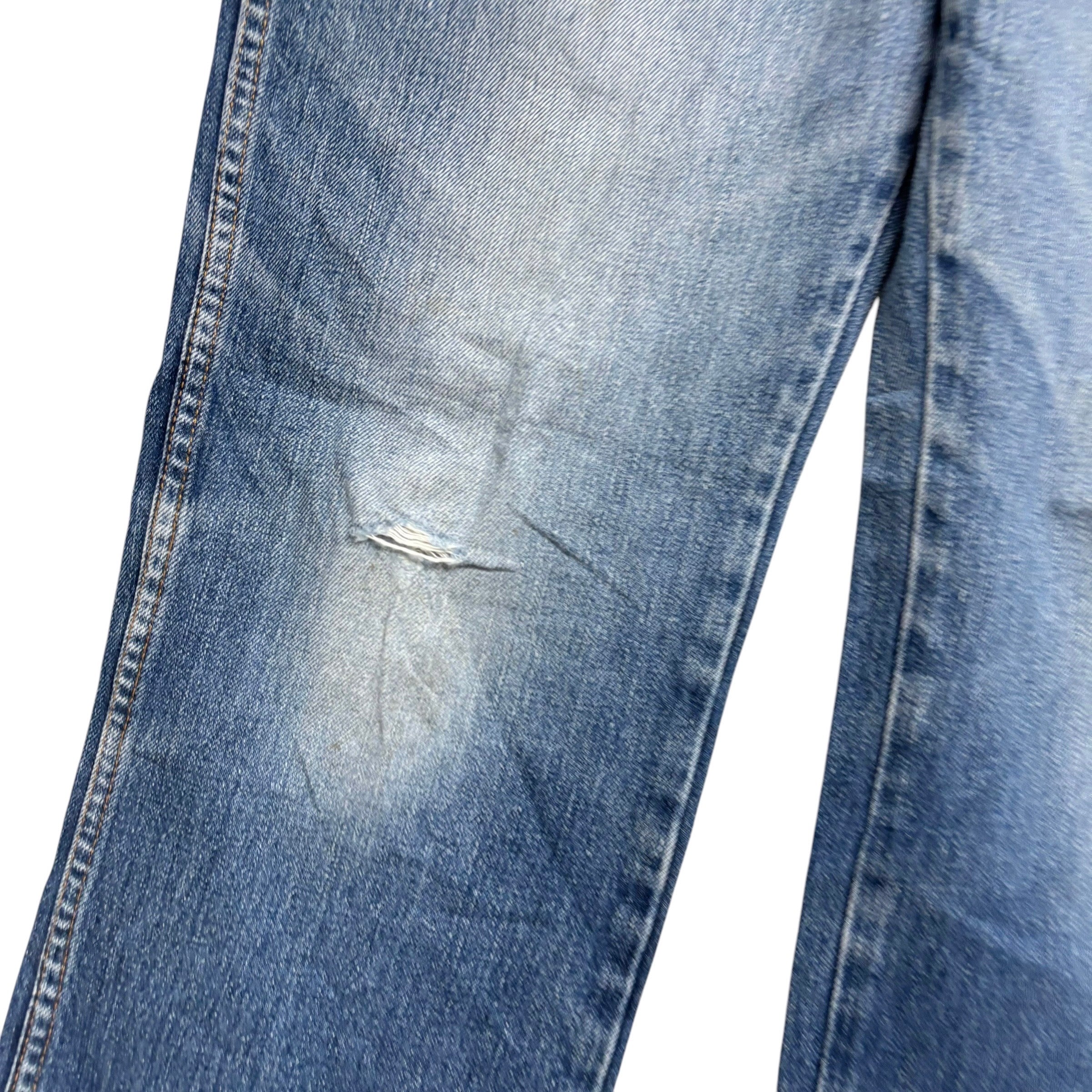 Wrangler Texas Jeans W36 L32 Mens Mid Blue Regular Straight Fit Denim (F)