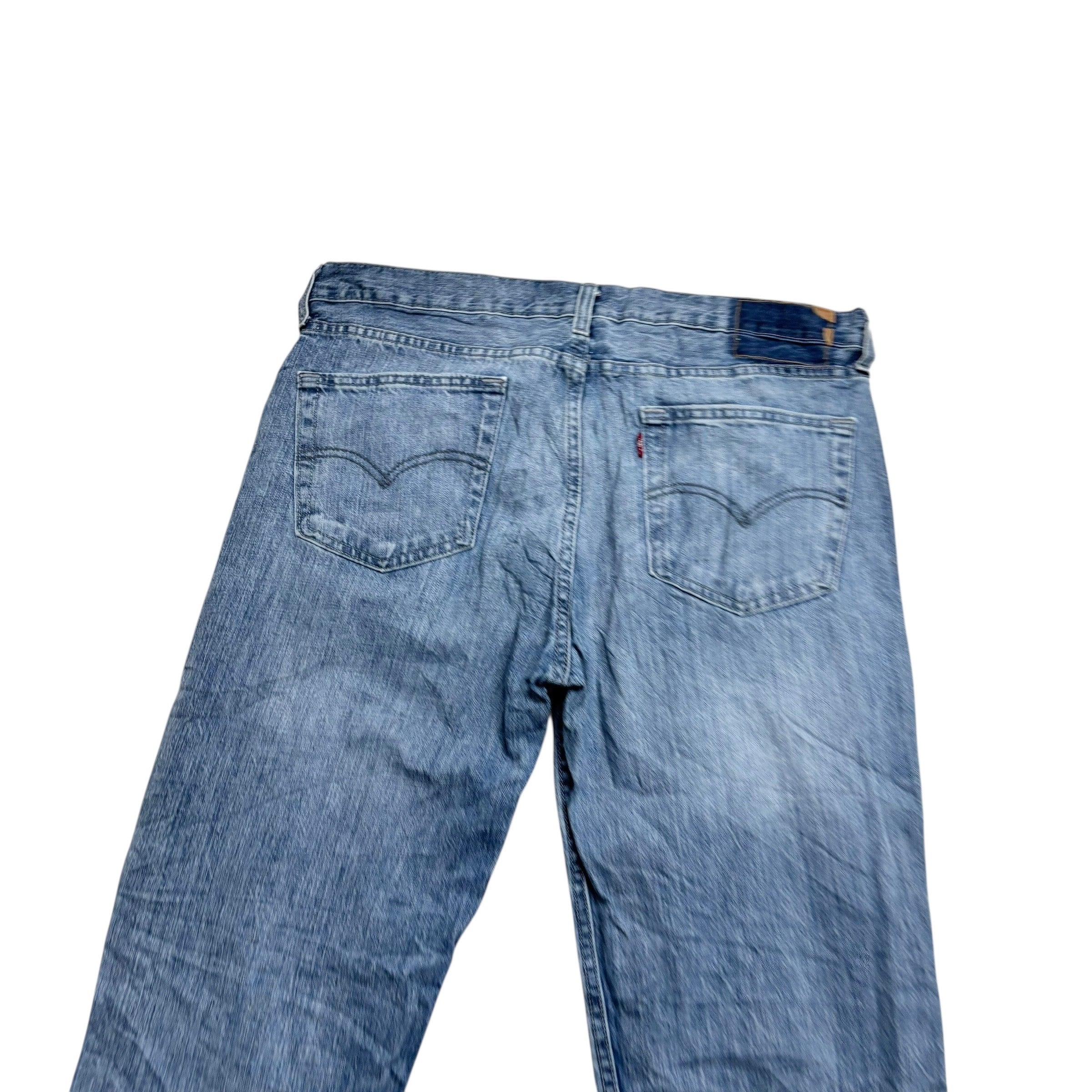 Levis 514 Jeans W35 L32 Mens Mid Blue Regular Straight Fit Denim