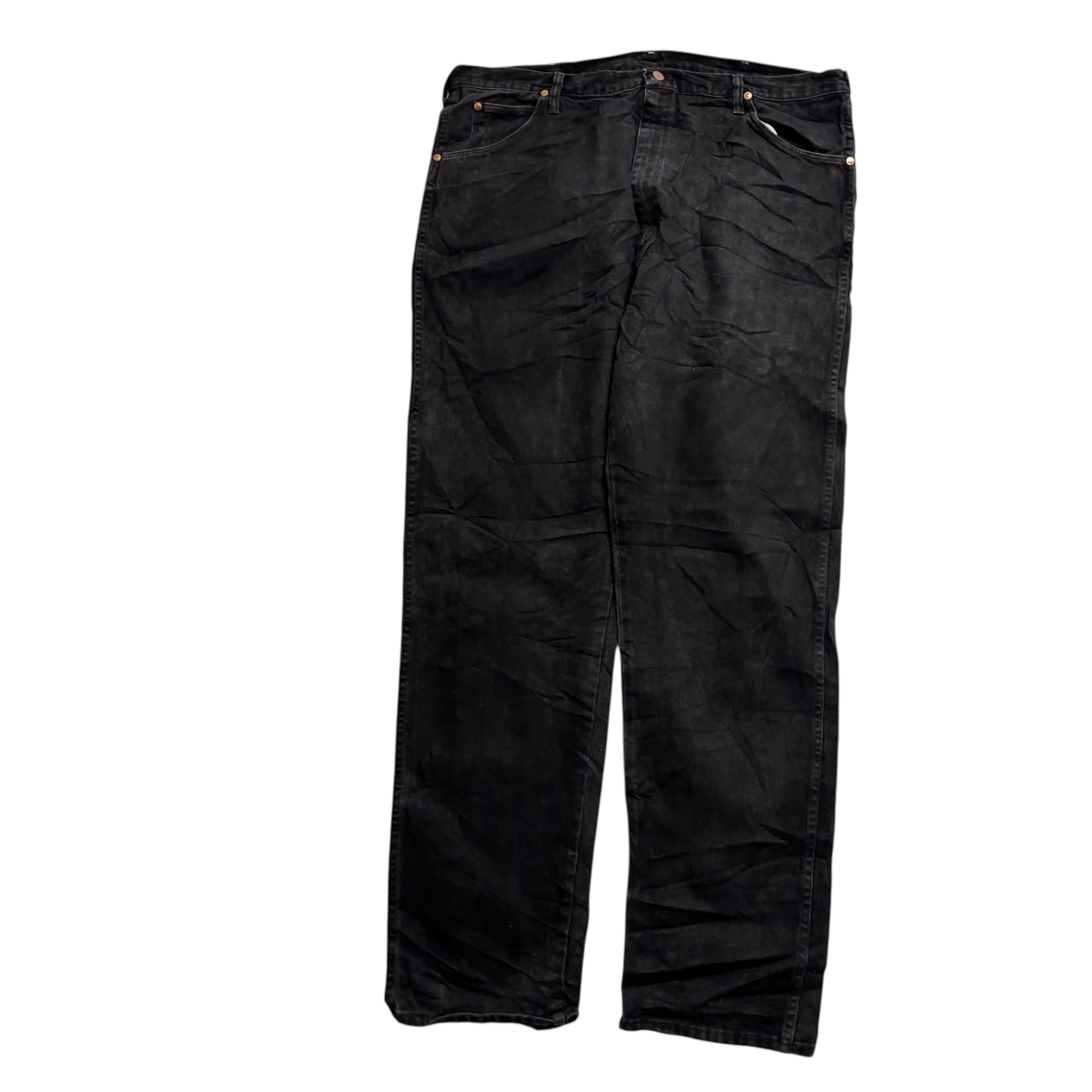 Wrangler Jeans Cowboy Cut W42 L36 Mens Black 31MWZ Relaxed Fit Made In USA (E)
