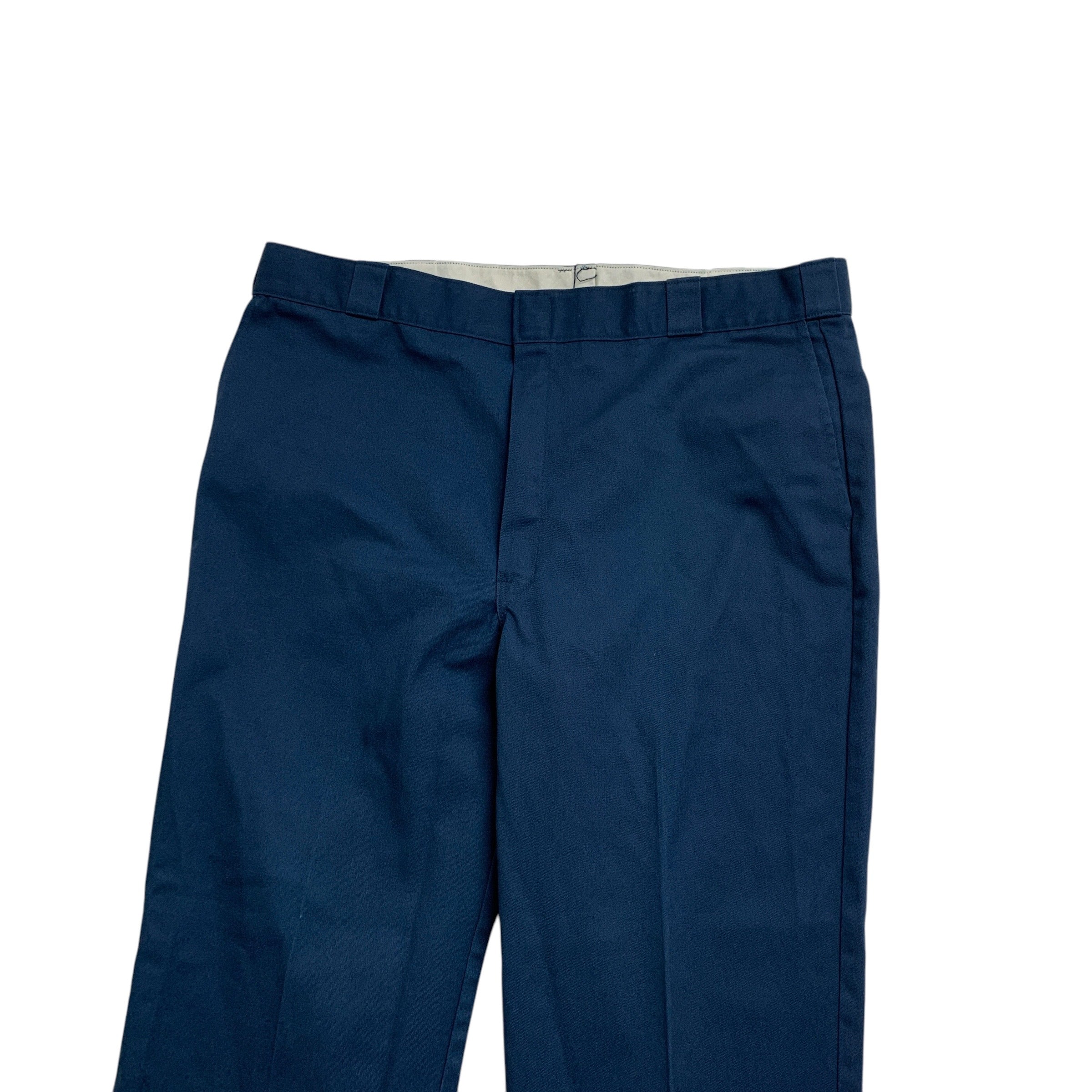 Dickies 874 Trousers W42 L30 Mens Blue Pants Original Straight Fit (E)
