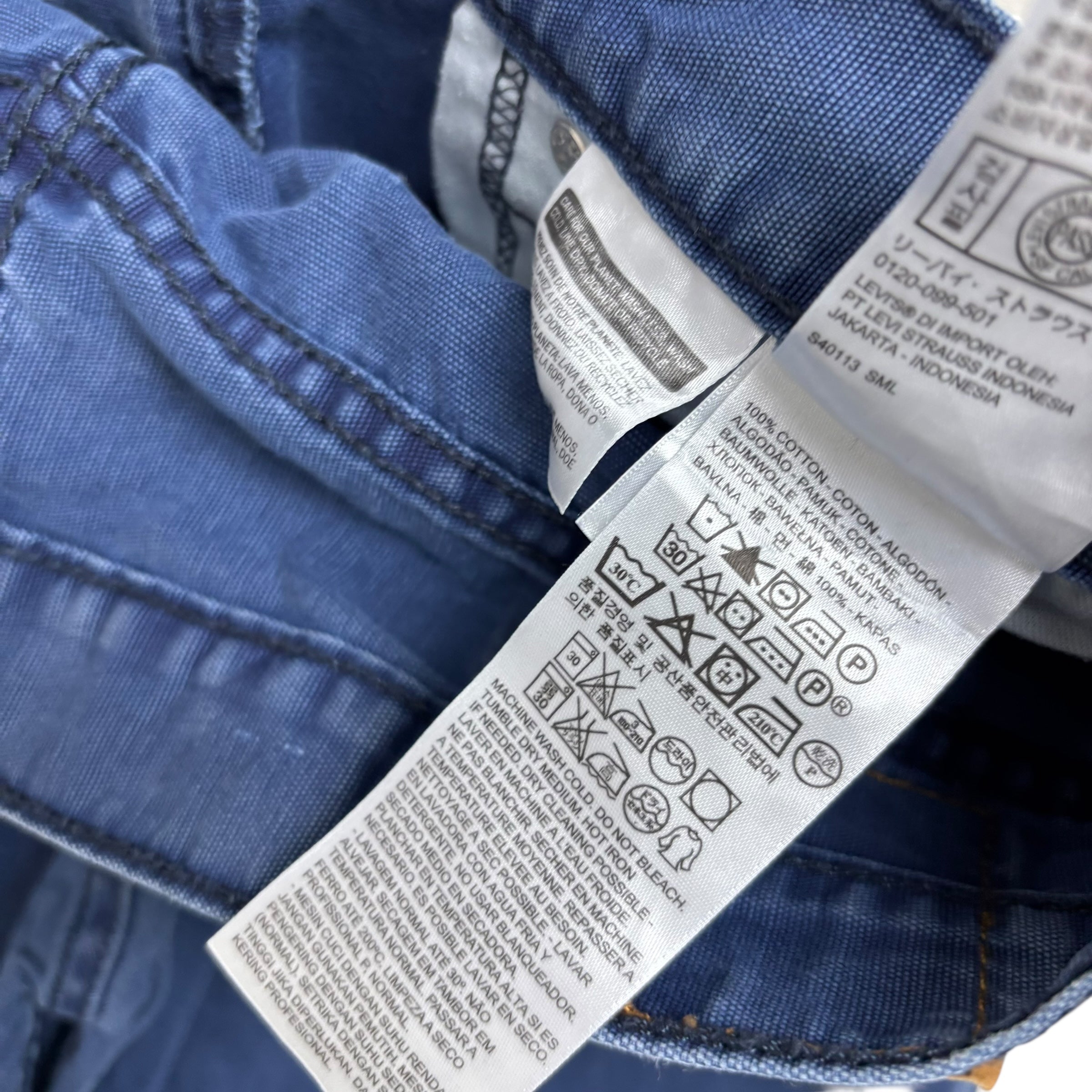 Levis 514 Trousers W32 L32 Mens Blue Regular Straight Fit Cotton Pants