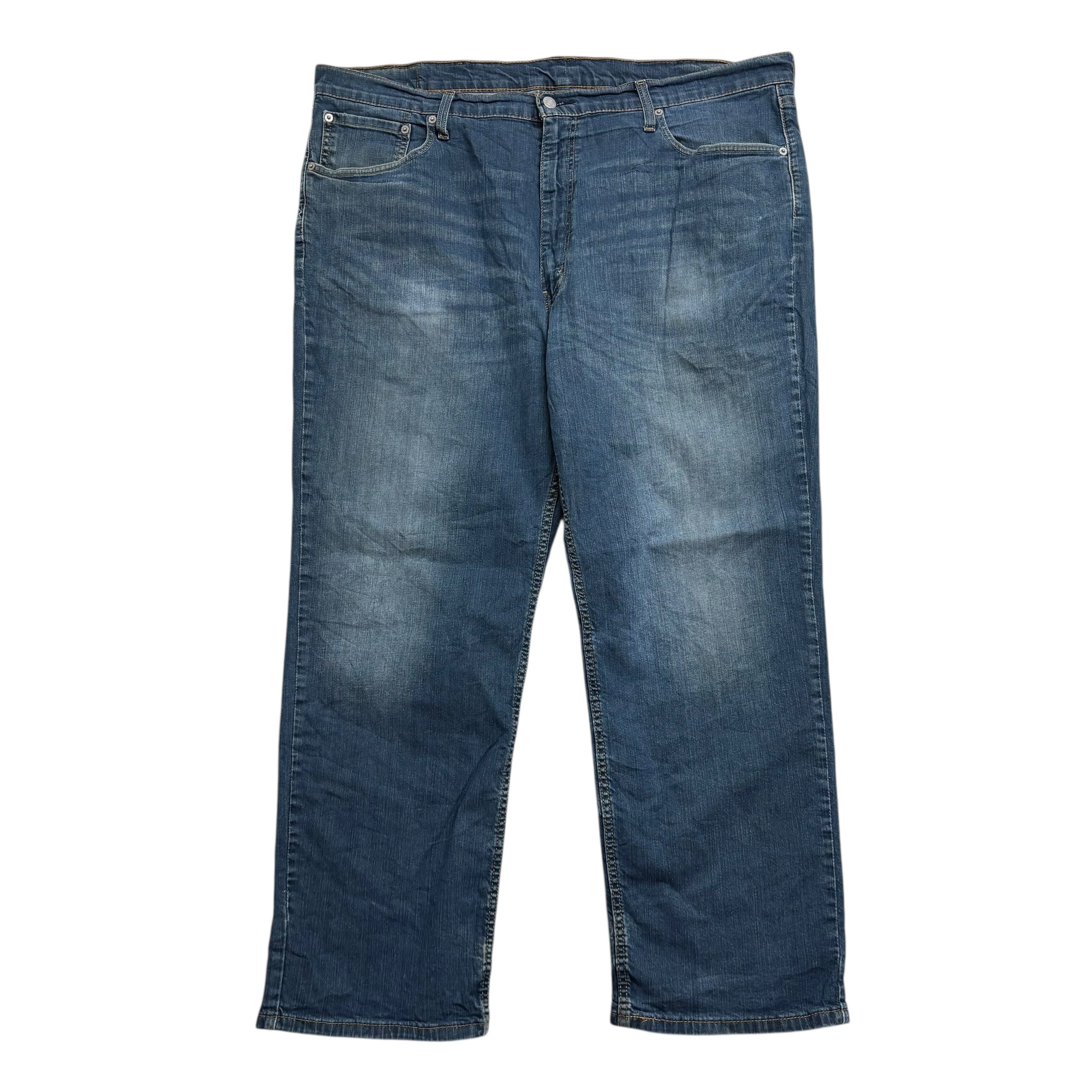 Levis 559 Jeans W44 L30 Mens Dark Blue Relaxed Straight Fit Stretch Denim (F)