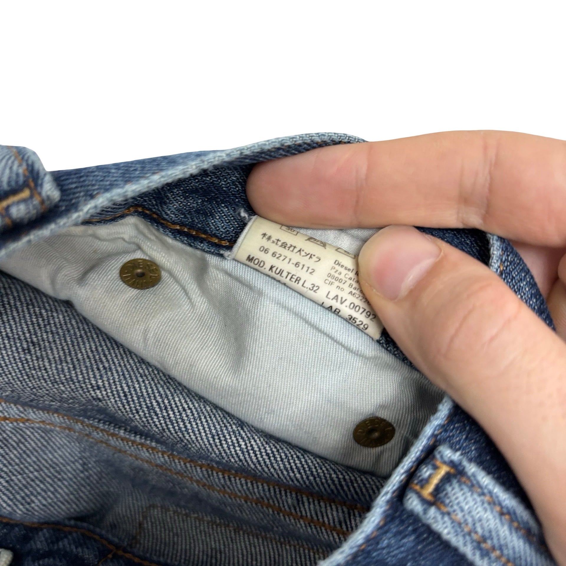 Diesel Kulter Jeans W30 L28 Mens Mid Blue Regular Straight Fit Denim
