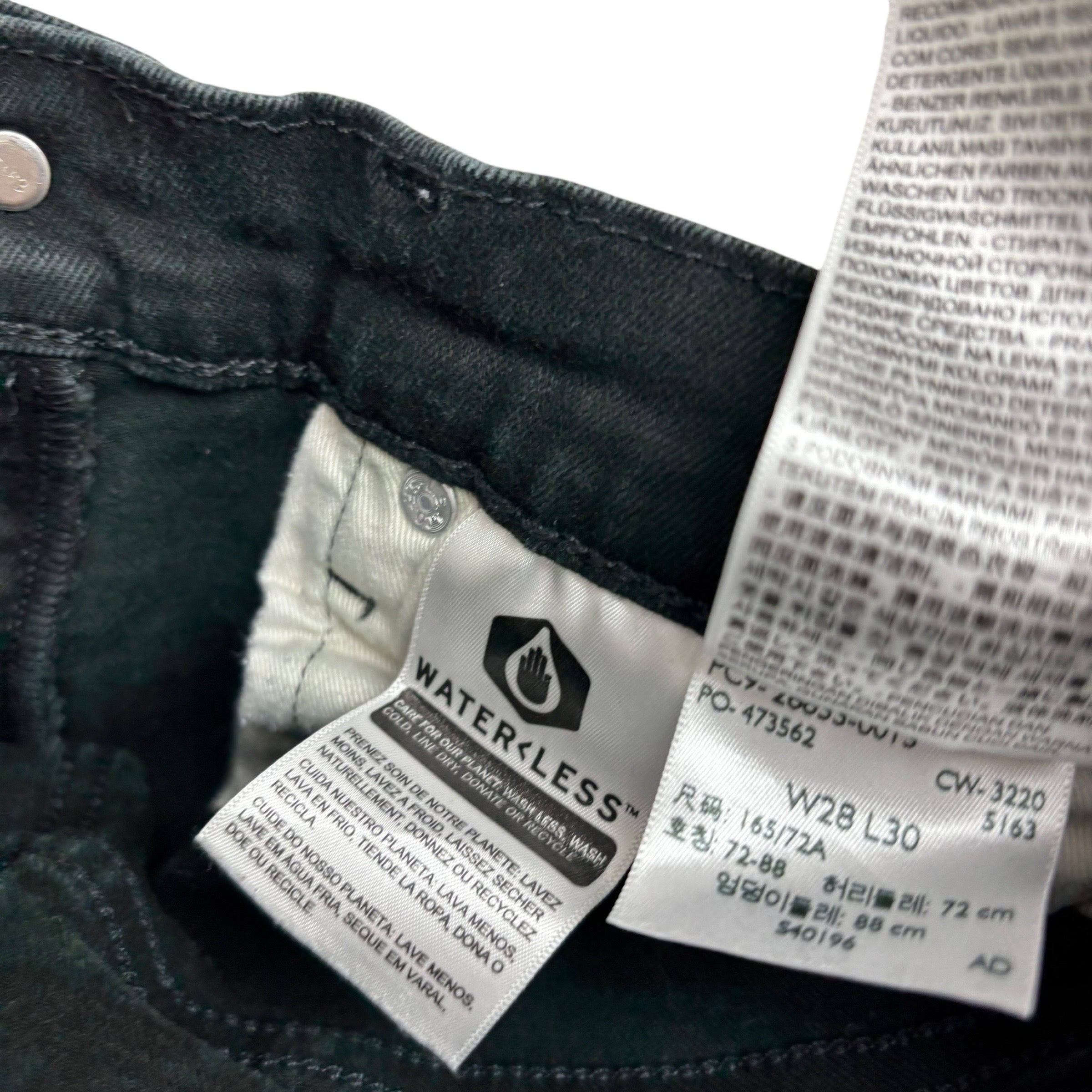 Levis 512 Jeans W27 L27 Mens Black Slim Tapered Fit Stretch Denim