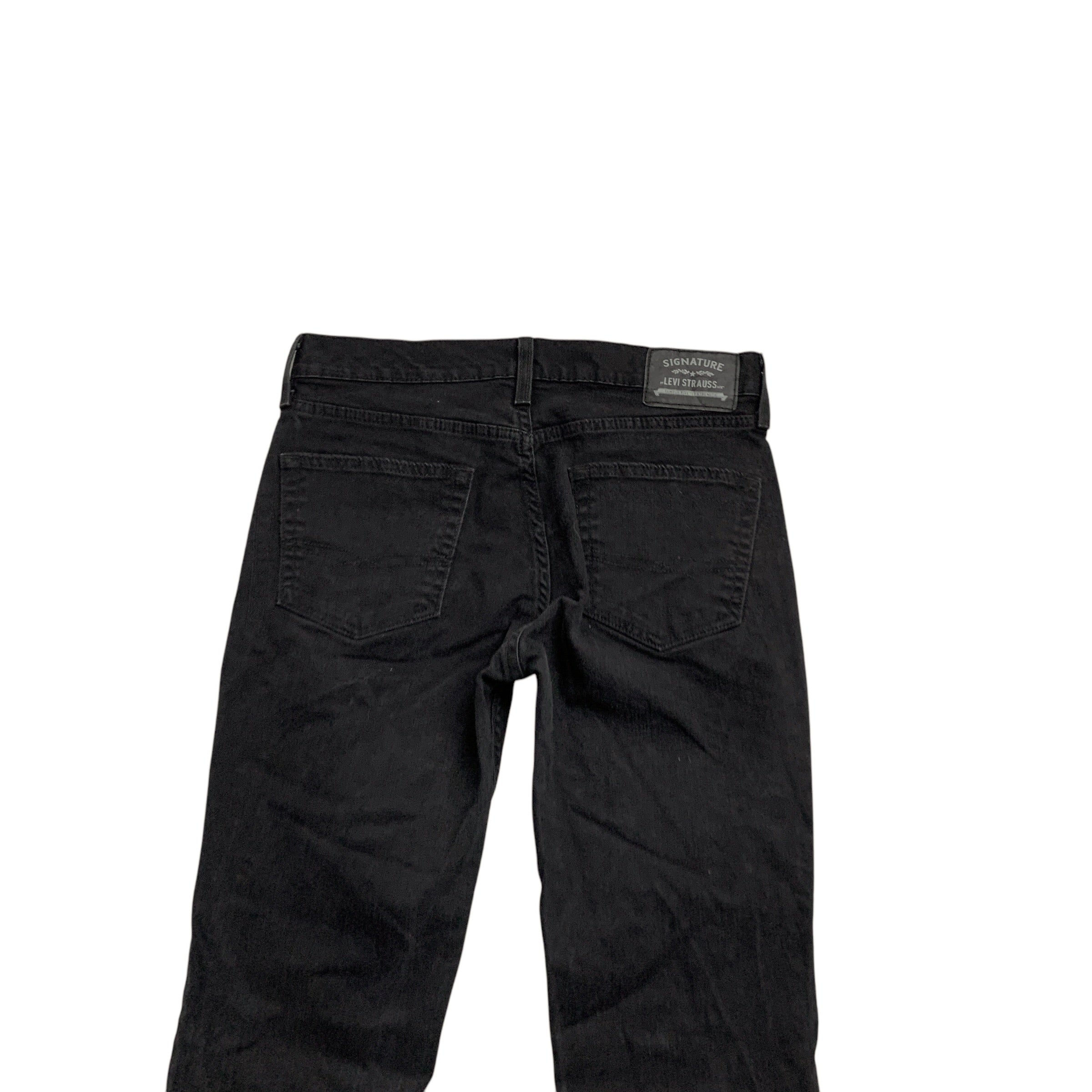 Levis Signature Jeans W31 L29 Mens Black Skinny Fit Stretch Denim (E)