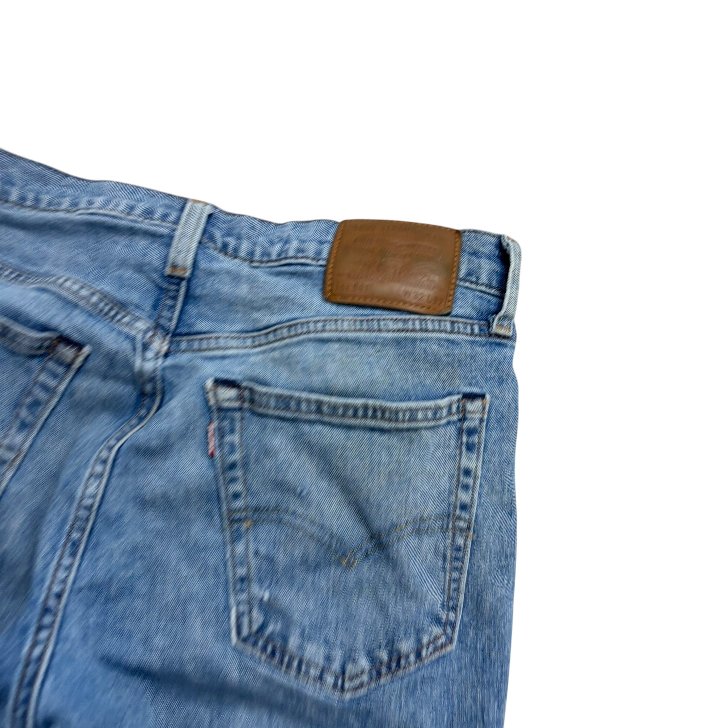 Levis 541 Jeans W32 L31 Mens Mid Blue Athletic Tapered Fit Stretch Denim (F)