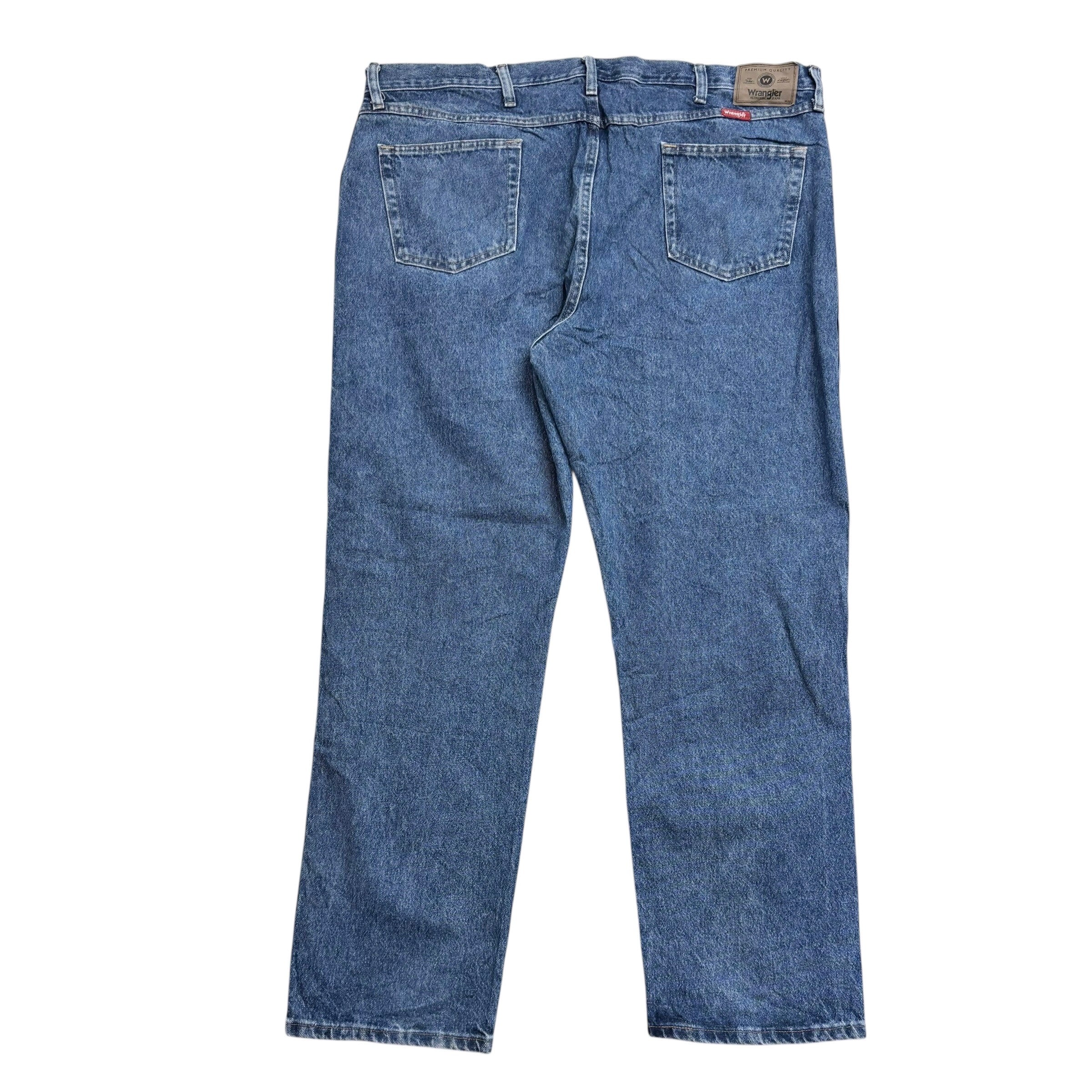 Wrangler Jeans W44 L32 Mens Mid Blue Regular Straight Fit Denim (E)