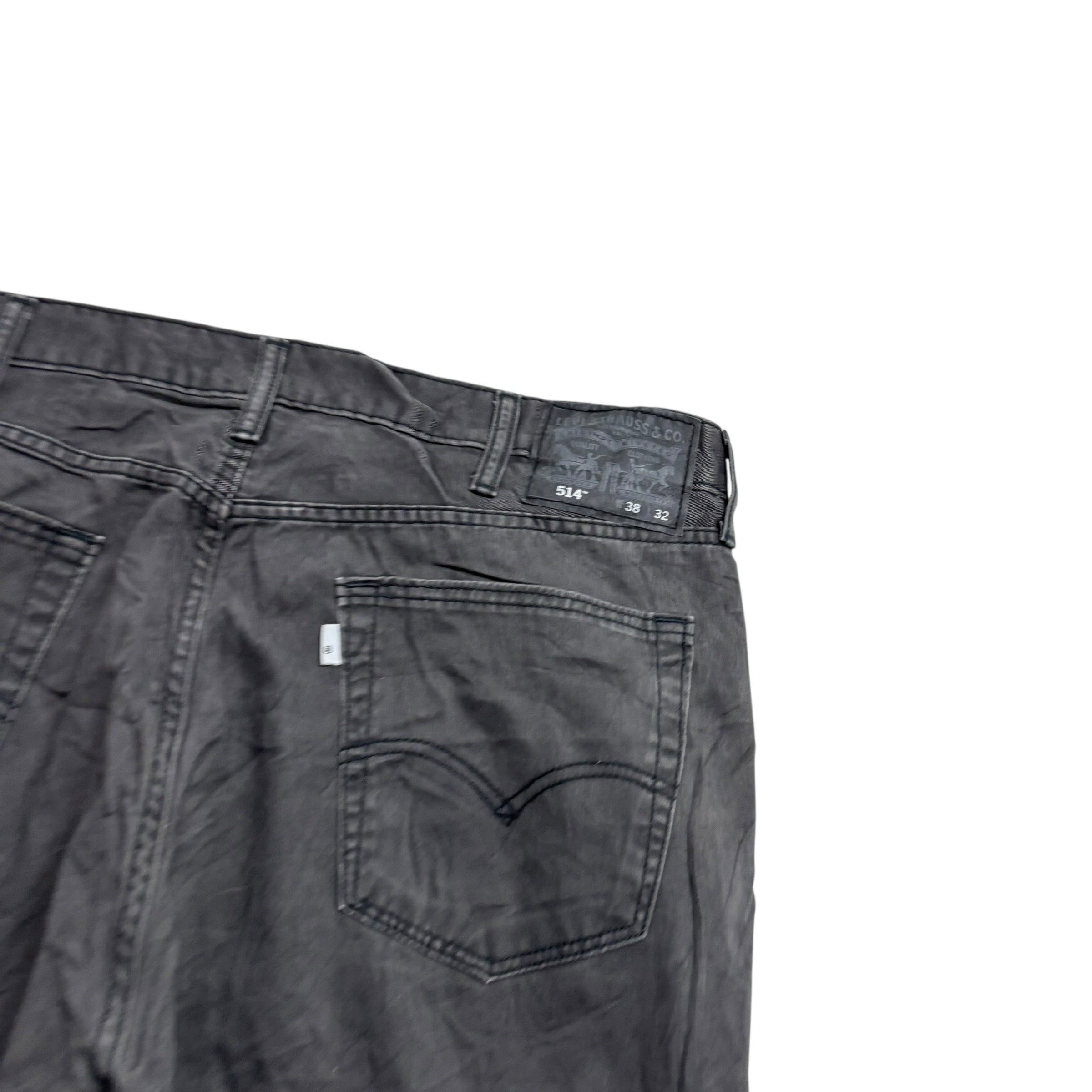 Levis 514 Trousers W38 L32 Mens Grey Regular Straight Fit Pants