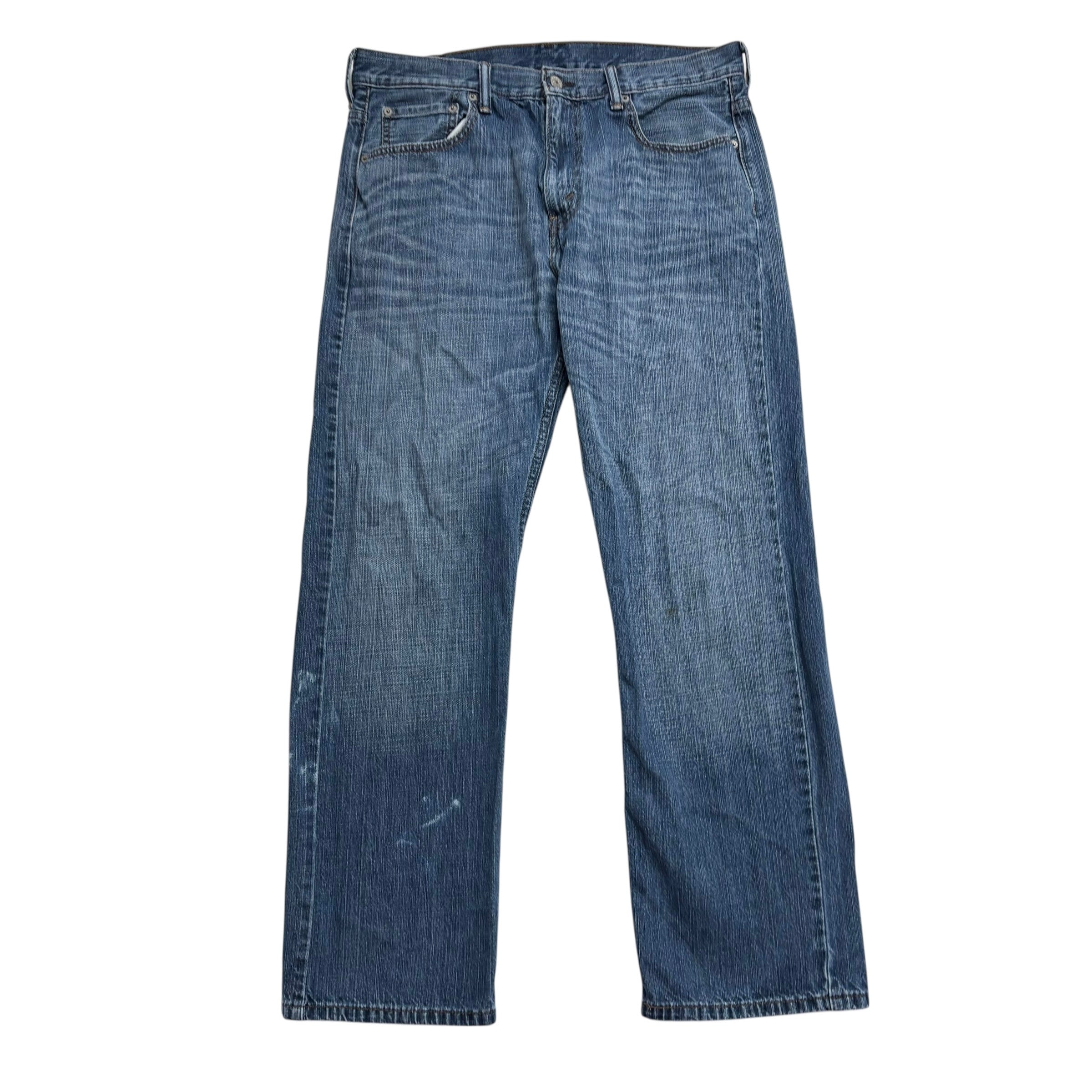 Levis 569 Jeans W34 L31 Mens Mid Blue Baggy Relaxed Straight Fit Denim (F)