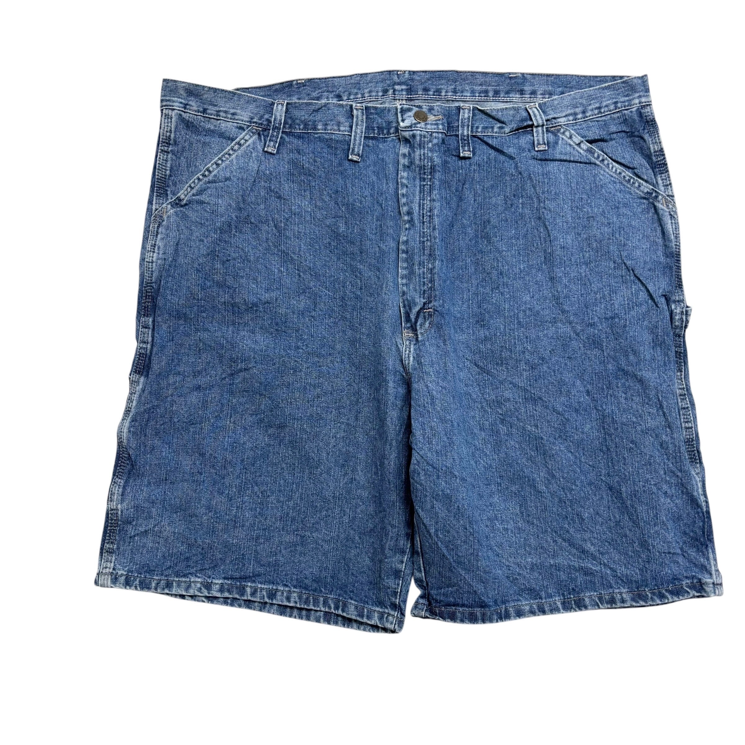 Wrangler Baggy Jorts W44 Mens Mid Blue Denim Shorts Relaxed Carpenter (E)