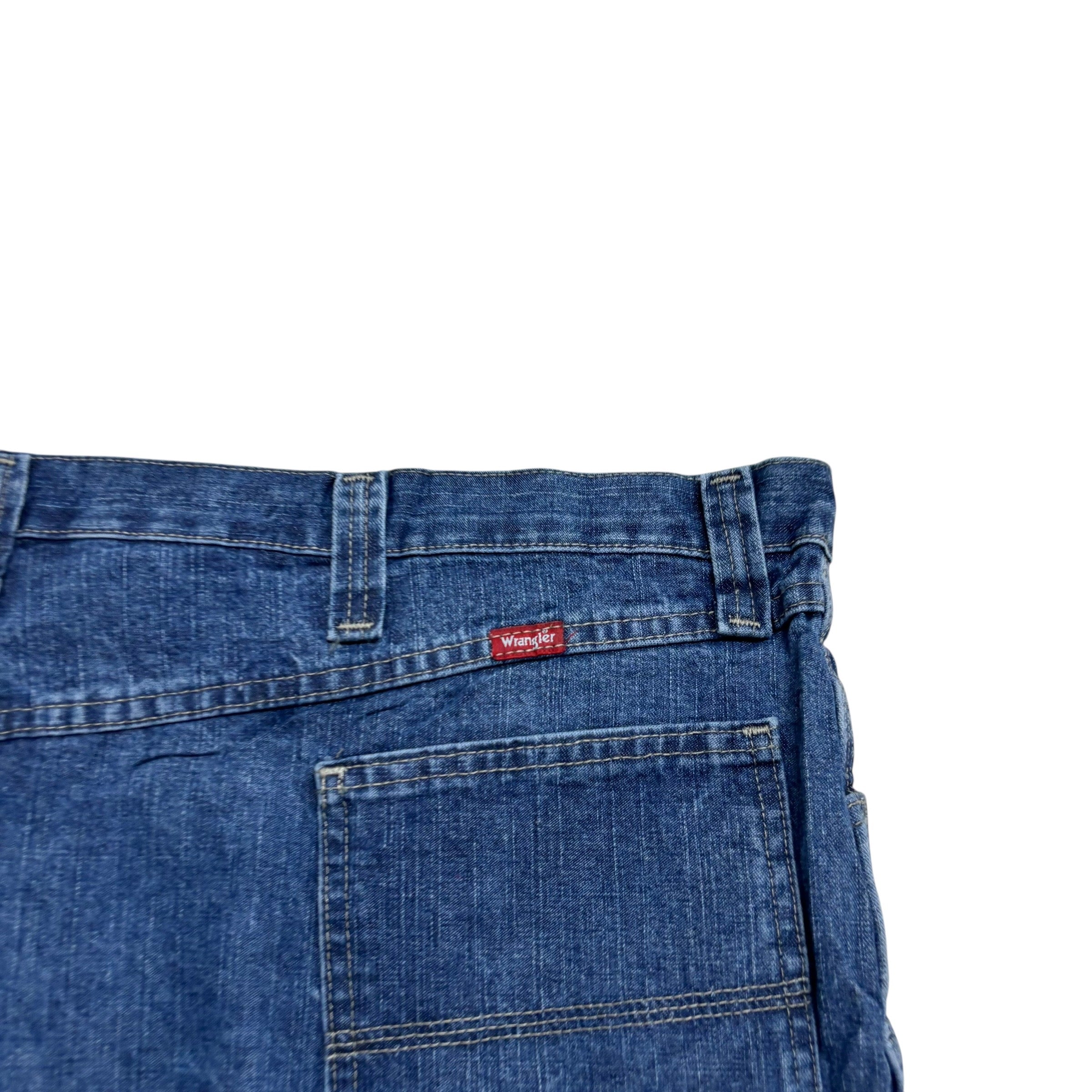 Wrangler Baggy Jorts W48 Mens Mid Blue Denim Shorts Relaxed Fit Carpenter (E)