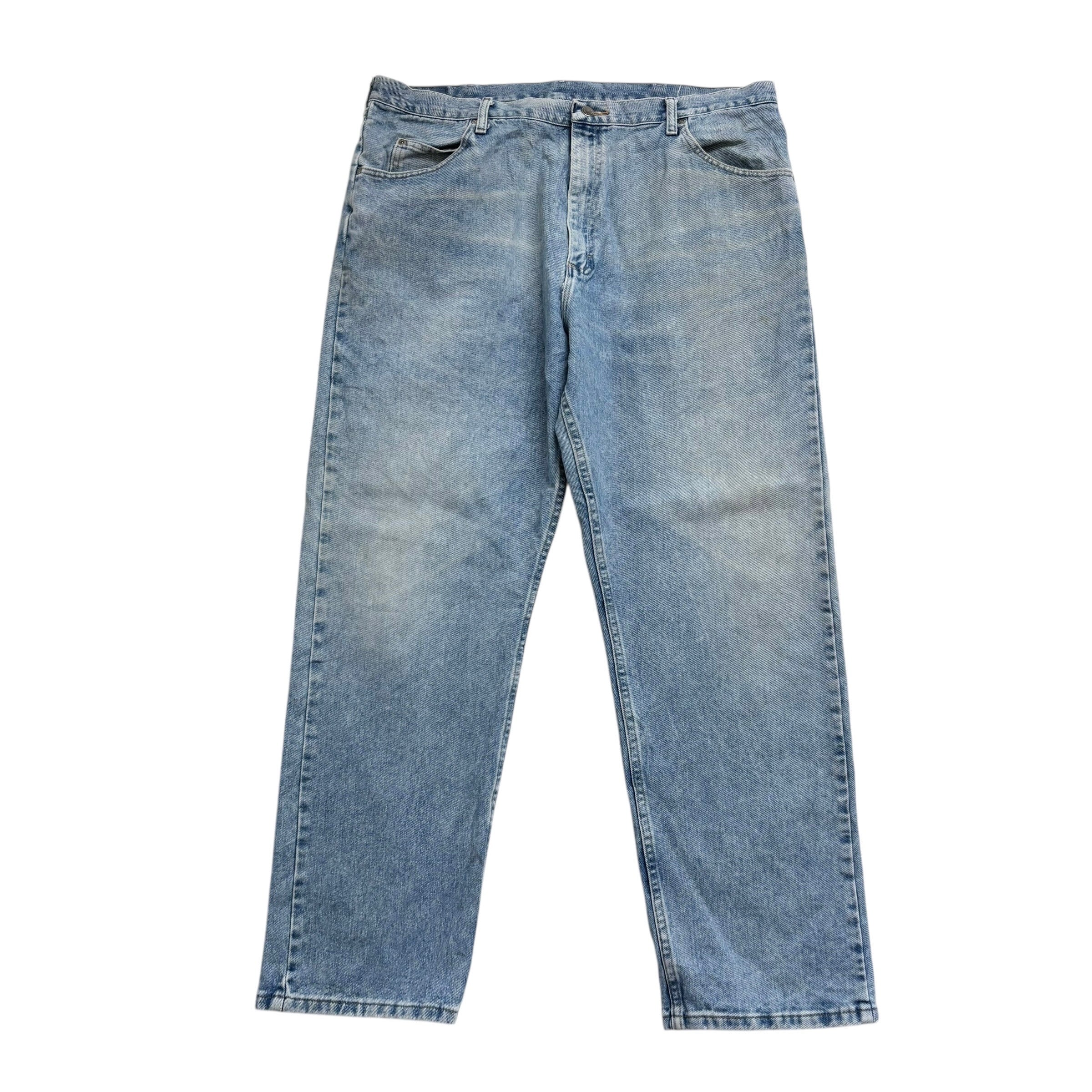 Wrangler Jeans W42 L32 Mens Light Blue Relaxed Straight Fit Denim (F)