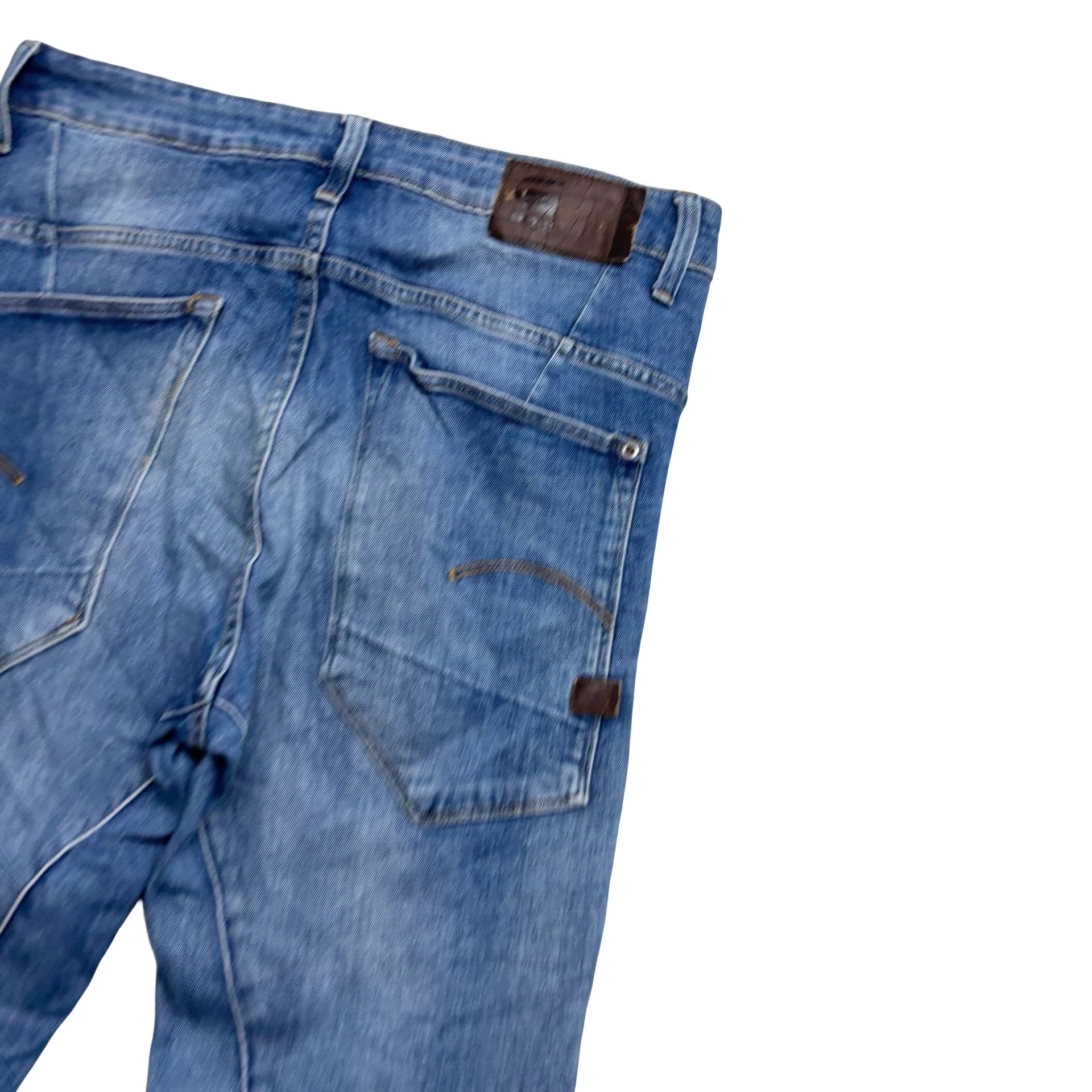 G-Star Type 3 Super Slim Jeans W32 L30 Mens Mid Blue Stretch Denim (E)