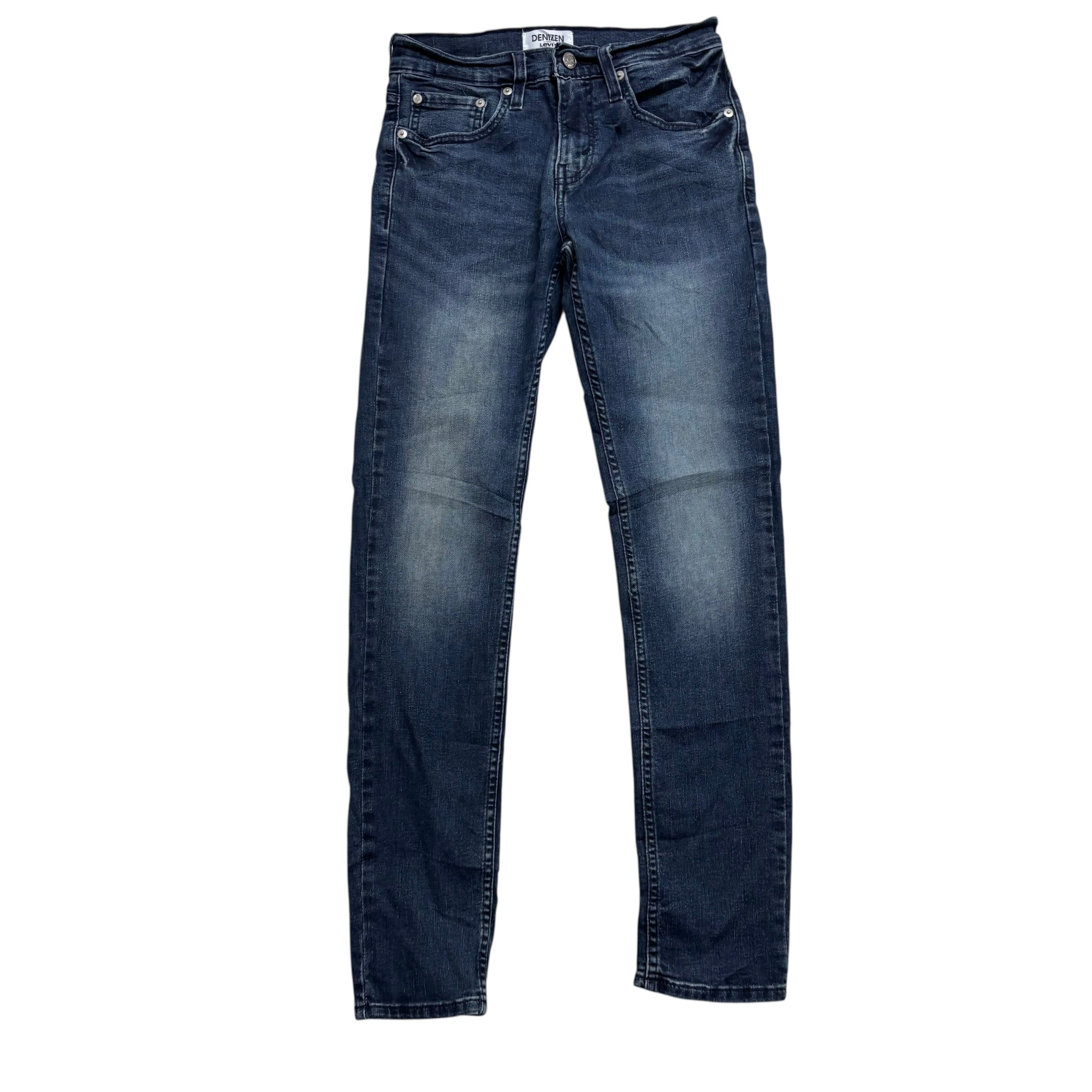Levis Denizen Jeans W28 L30 Mens Navy Blue Skinny Fit Stretch Denim (E)