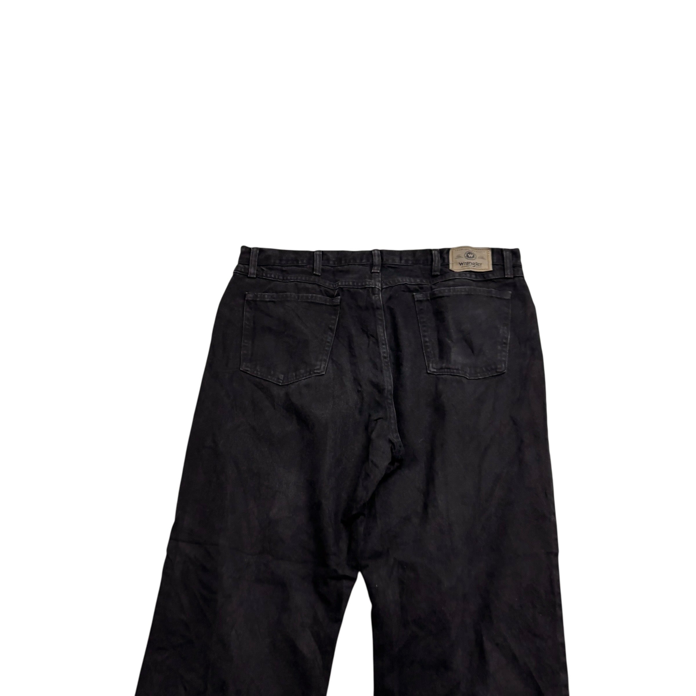 Wrangler Jeans W40 L30 Mens Black Relaxed Straight Fit Vintage Denim (E)