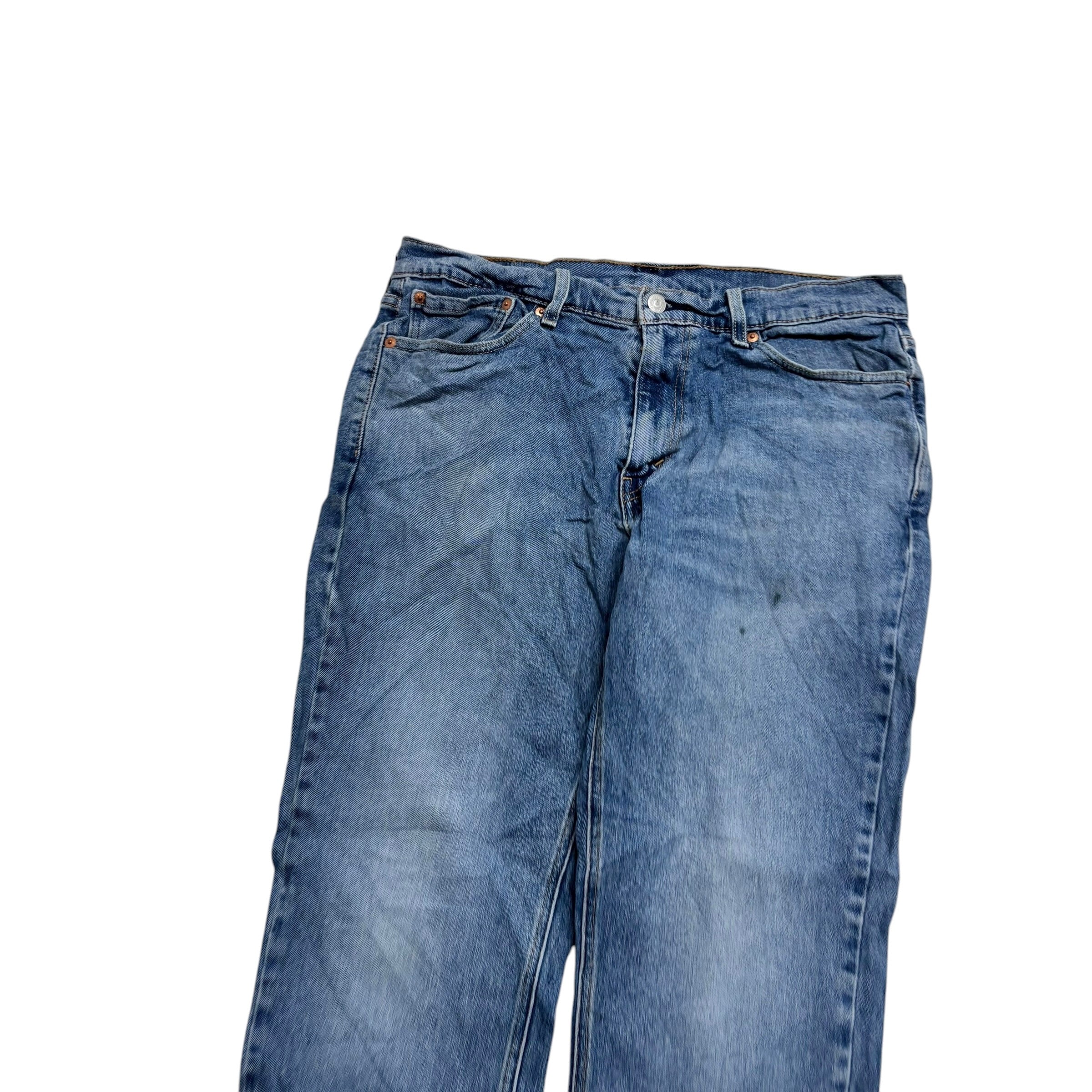 Levis 541 Jeans W33 L29 Mens Mid Blue Athletic Tapered Fit Stretch Denim