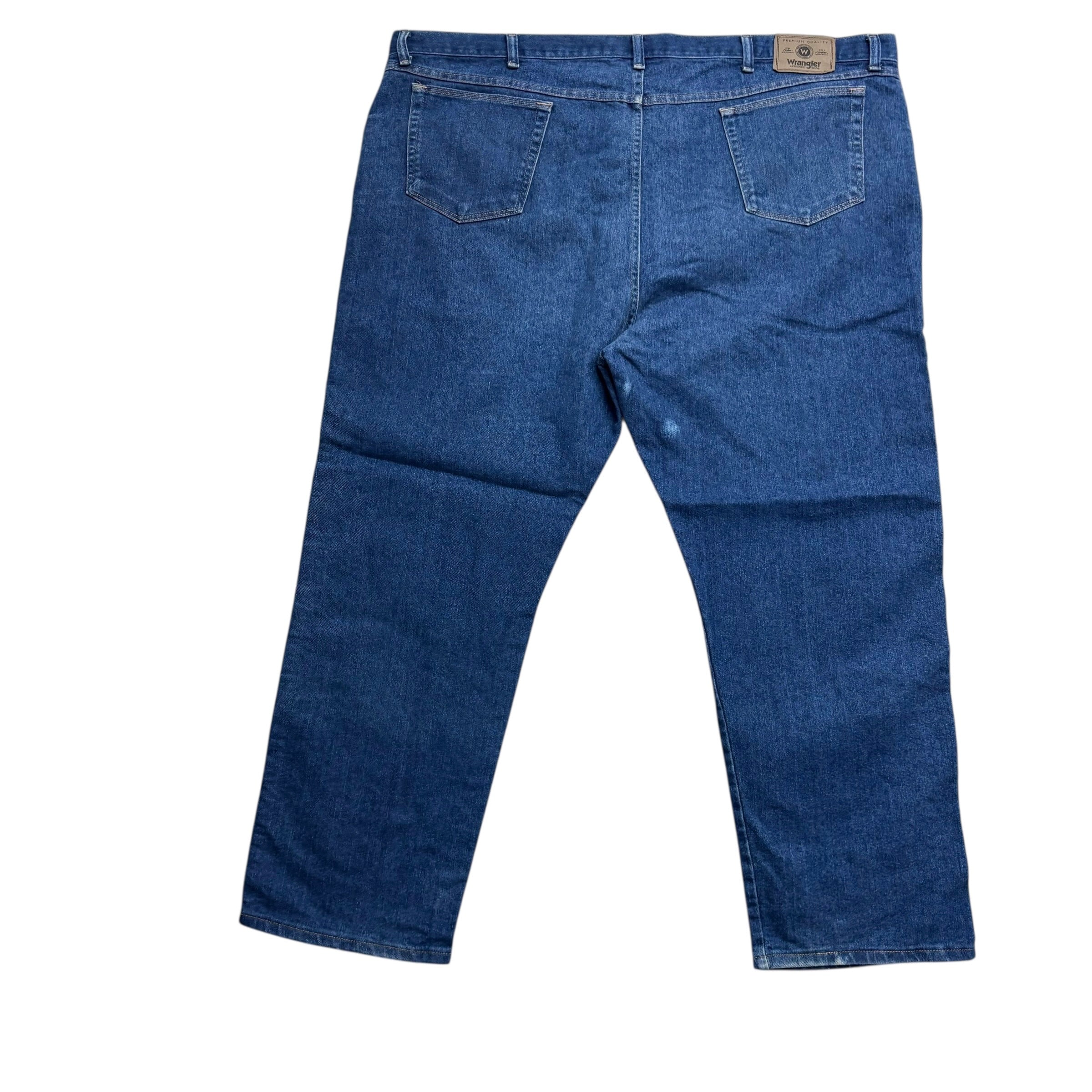 Wrangler Jeans W50 L29 Mens Dark Blue Relaxed Straight Fit Denim