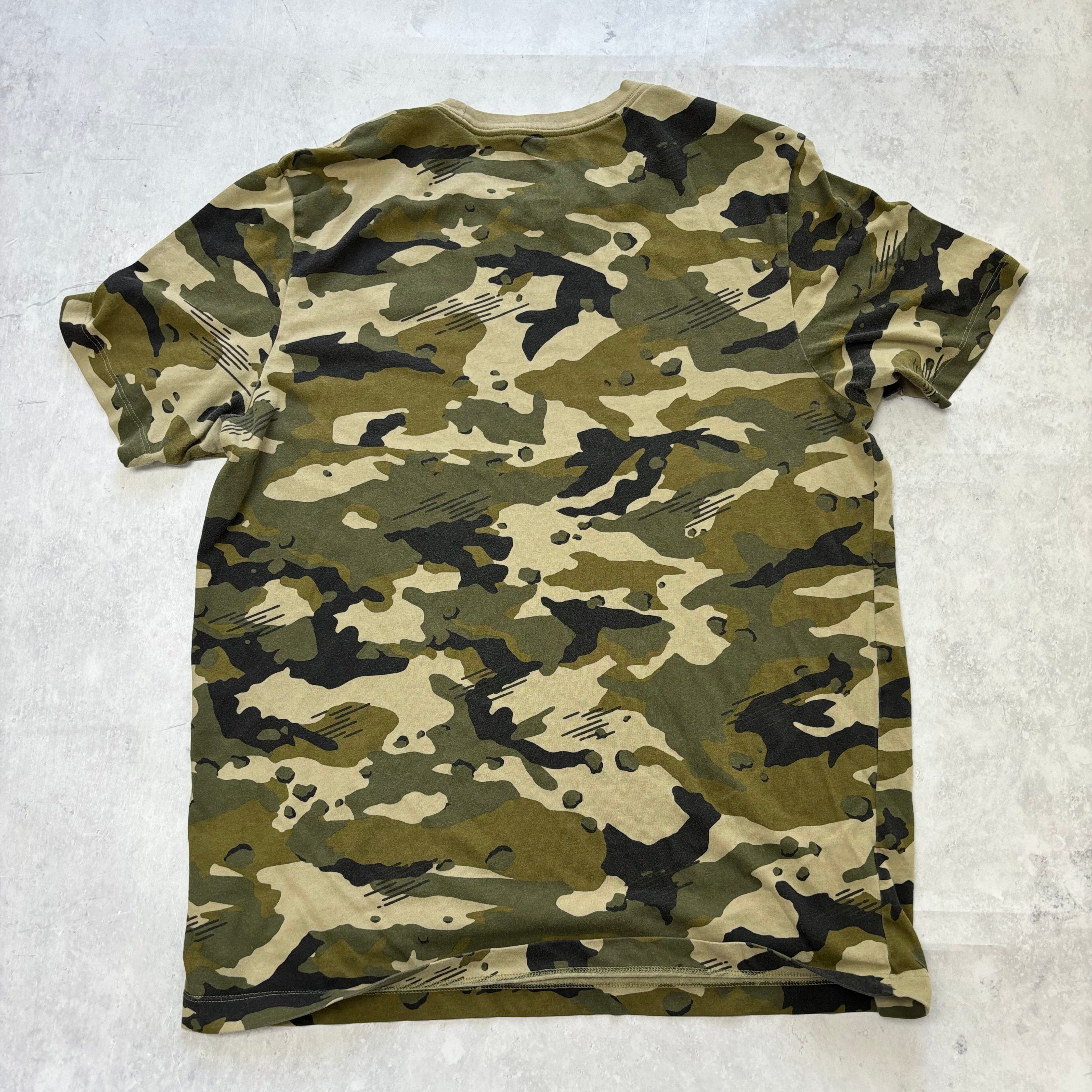 Nike T Shirt Mens Large Army Camo Dri Fit Camouflage (E)