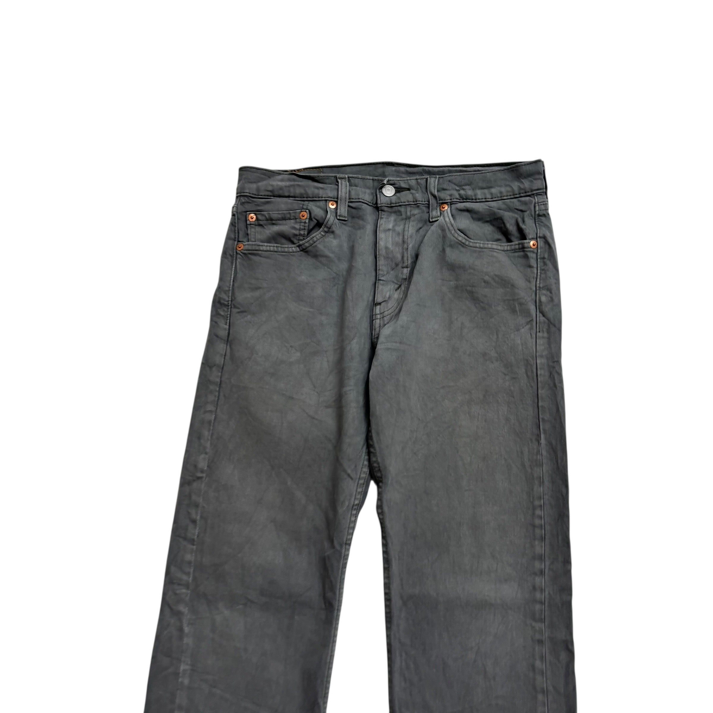 Levis 505 Jeans W29 L30 Mens Green Regular Straight Fit Stretch Denim