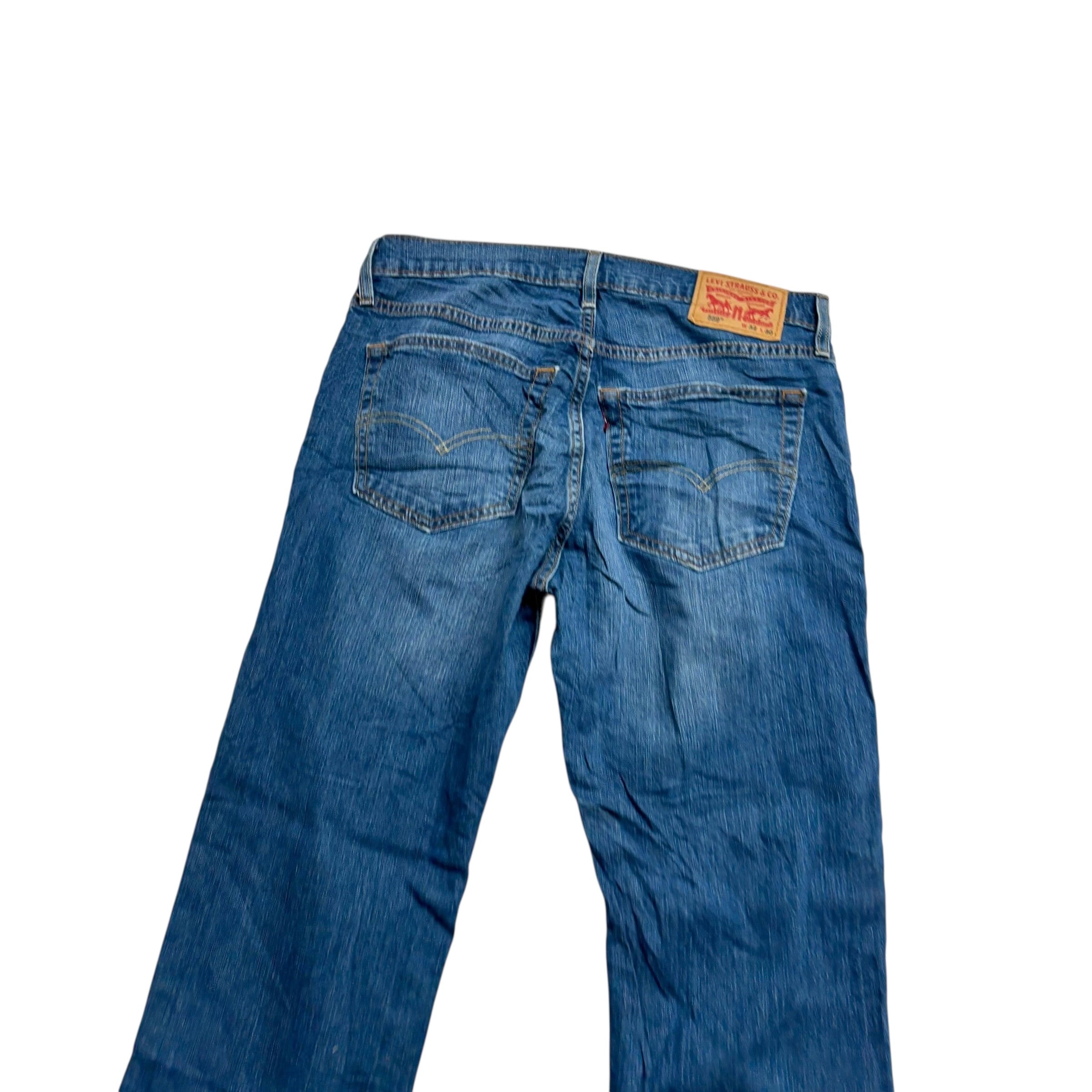 Levis 559 Jeans W32 L30 Mens Dark Blue Relaxed Straight Fit Stretch Denim (E)