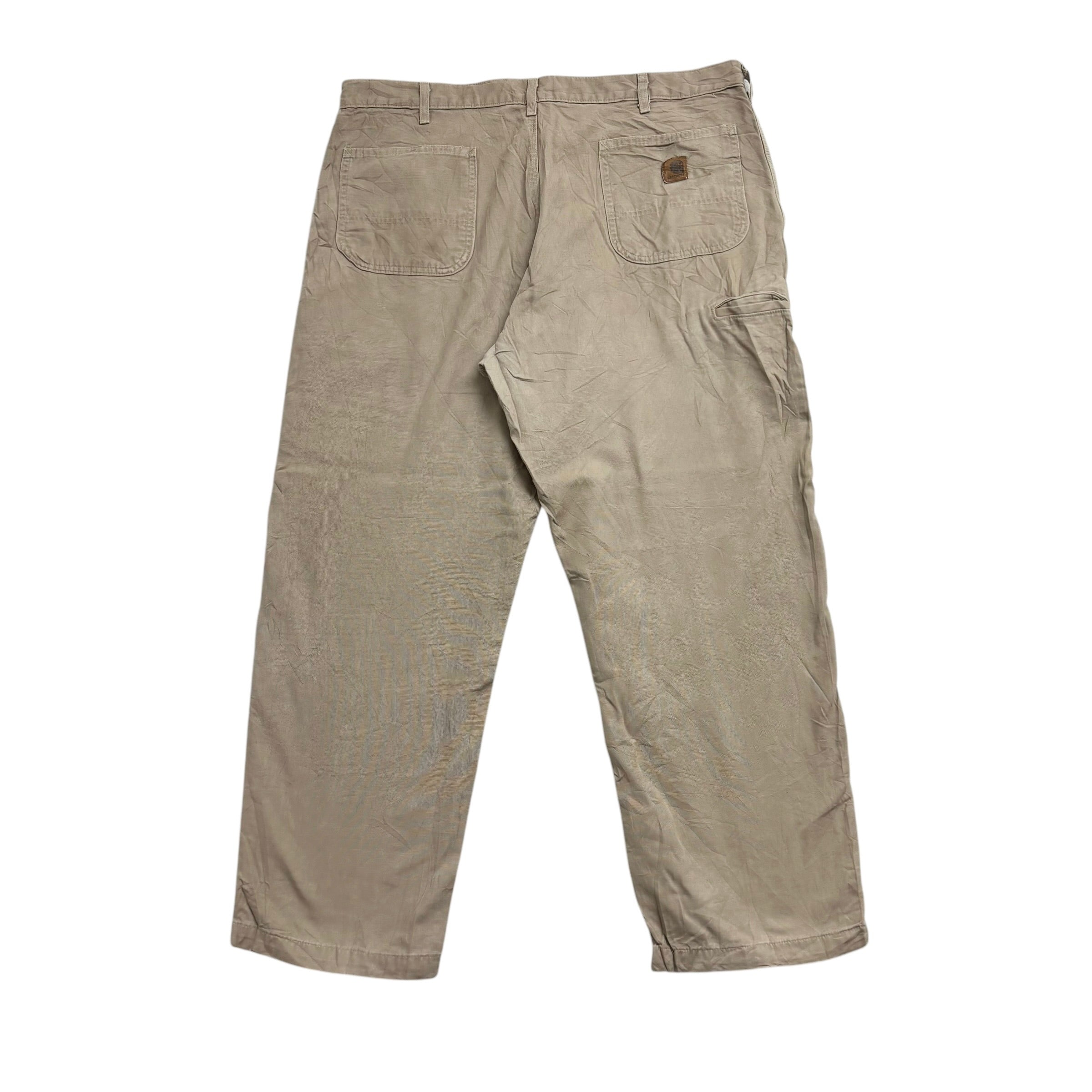 Carhartt Carpenter Pants W40 L30 Mens Beige Relaxed Baggy Straight Fit Trousers