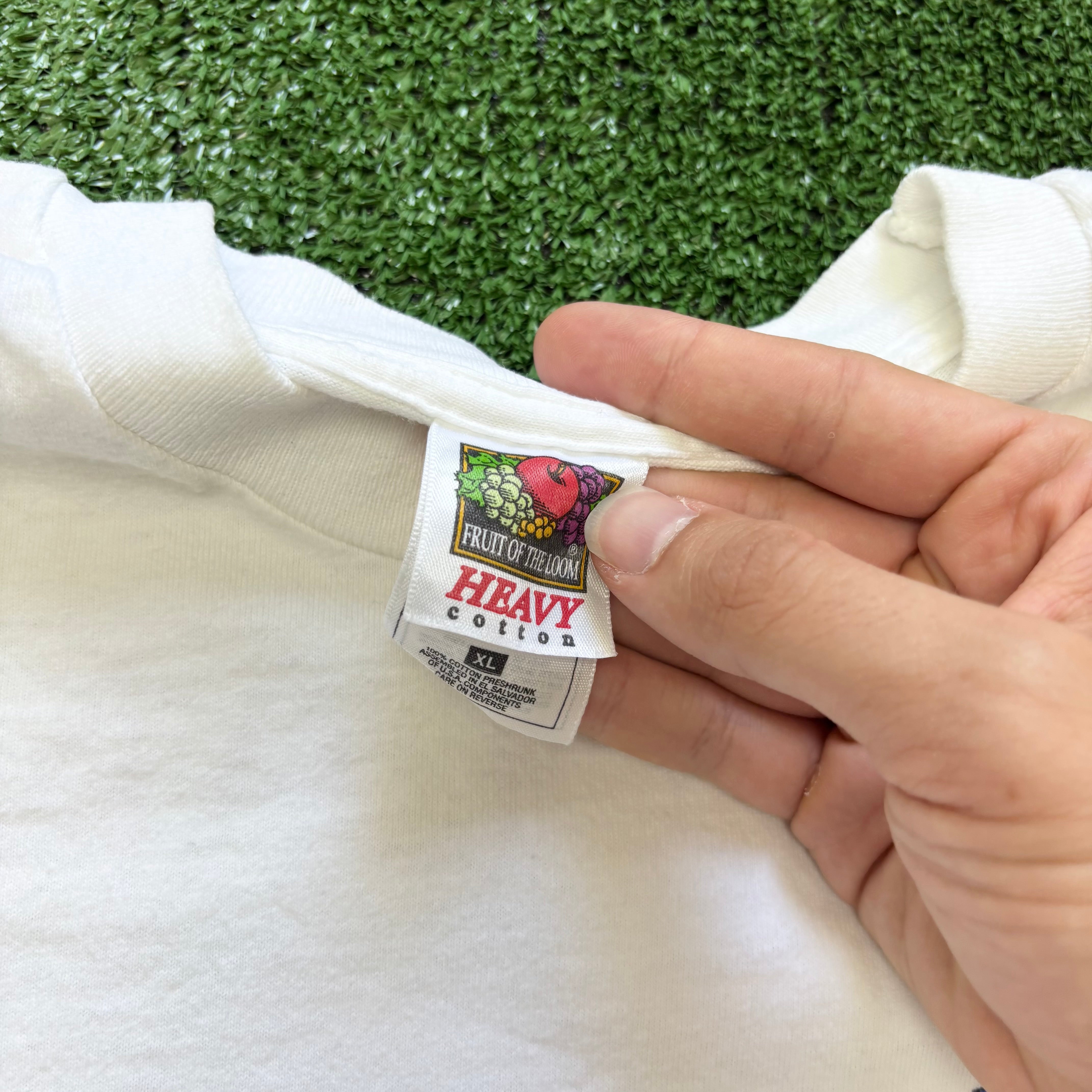 Vintage T Shirt Mens XL White Single Stitch Graphic Print 90s Air Show